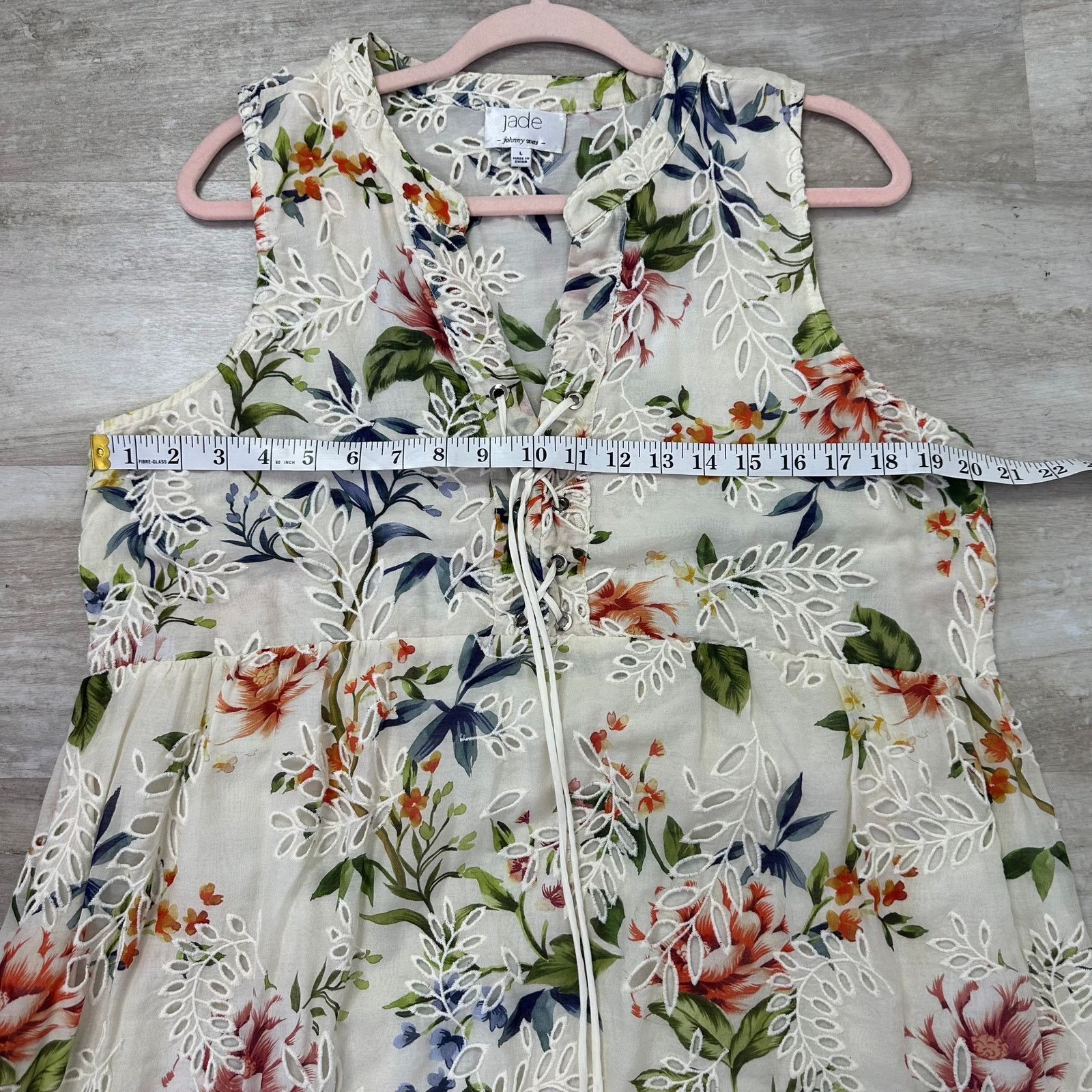 Johnny Was Johnny Was Jade Floral Caprice Lace Up Mini Dress Large Size L / US 10 / IT 46 - 5 Thumbnail