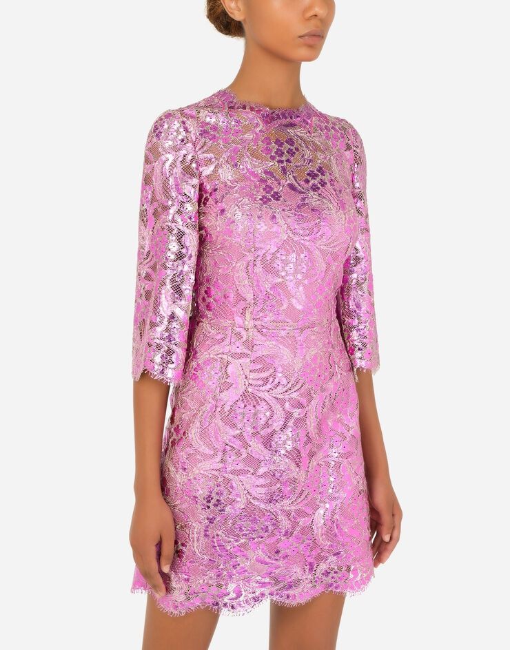 Dolce & Gabbana o1y0825 Mini Dress in Fuchsia Size XS / US 0-2 / IT 36-38 - 2 Thumbnail