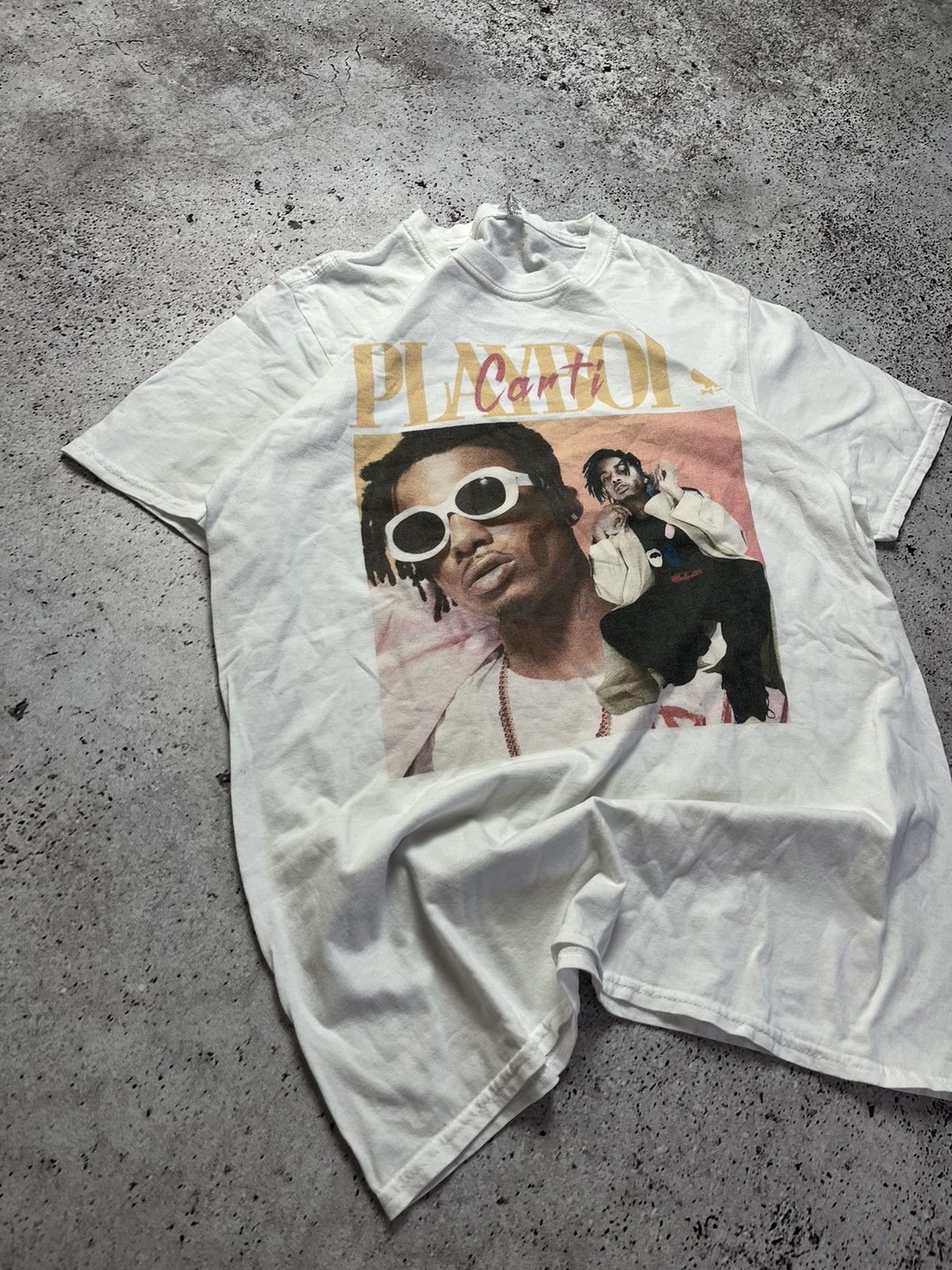 Gildan × Vintage 🎵PlayBoi Carti Style T-Shirt PB Carti Tee Size US M / EU 48-50 / 2 - 3 Thumbnail