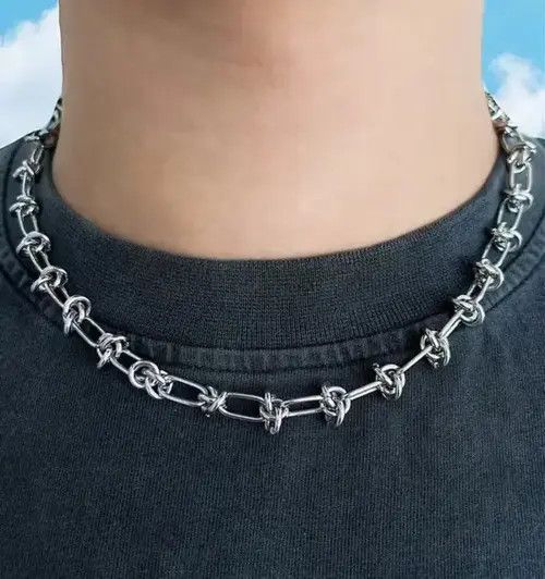 Jewelry New Fashion Punk Rock Thorns Knot Chains Choker Necklace Size ONE SIZE - 1 Thumbnail