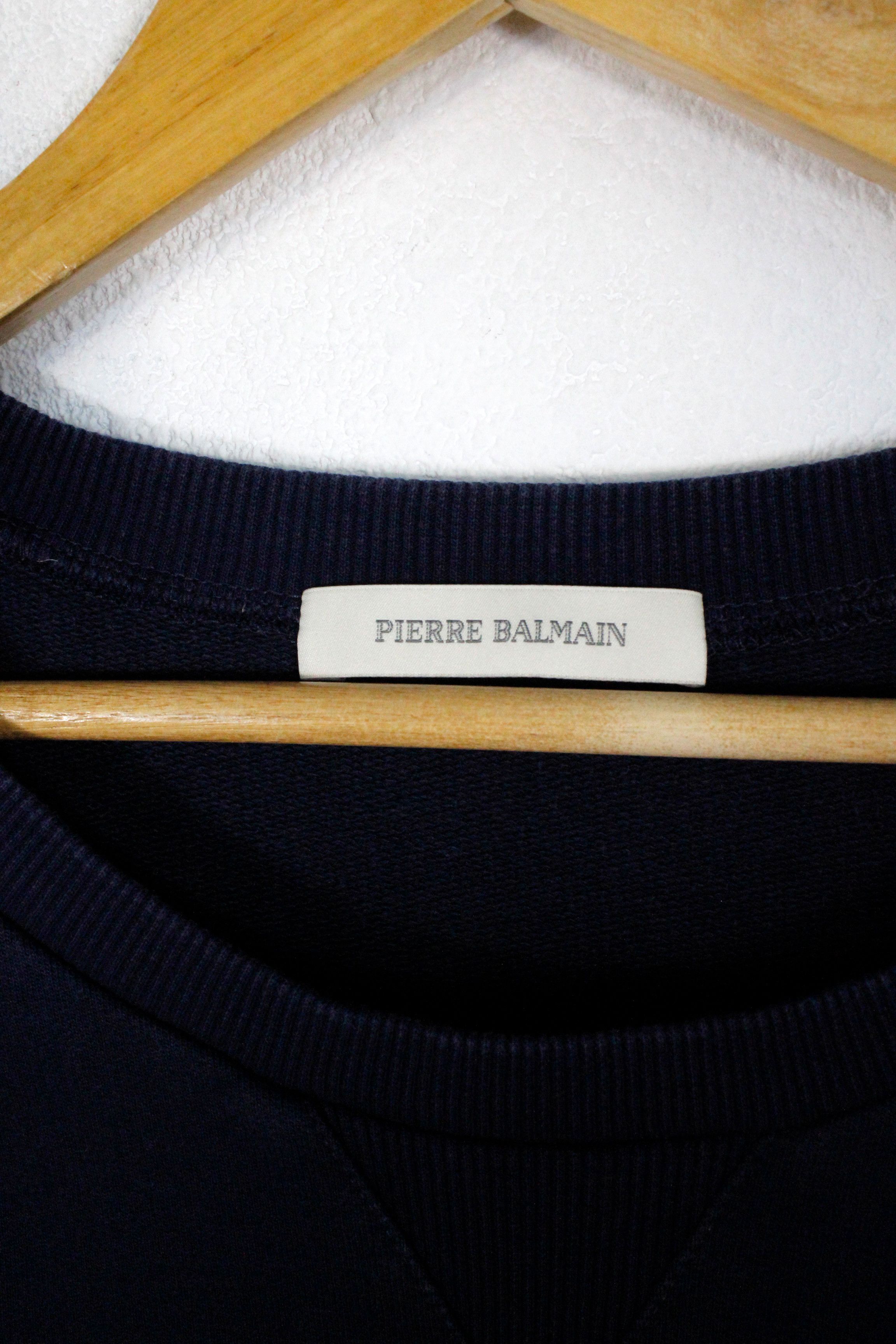 Pierre Balmain Pierre Balmain Navy Embroidered Logo Crew Sweatshirt 46 Size US S / EU 44-46 / 1 - 4 Thumbnail
