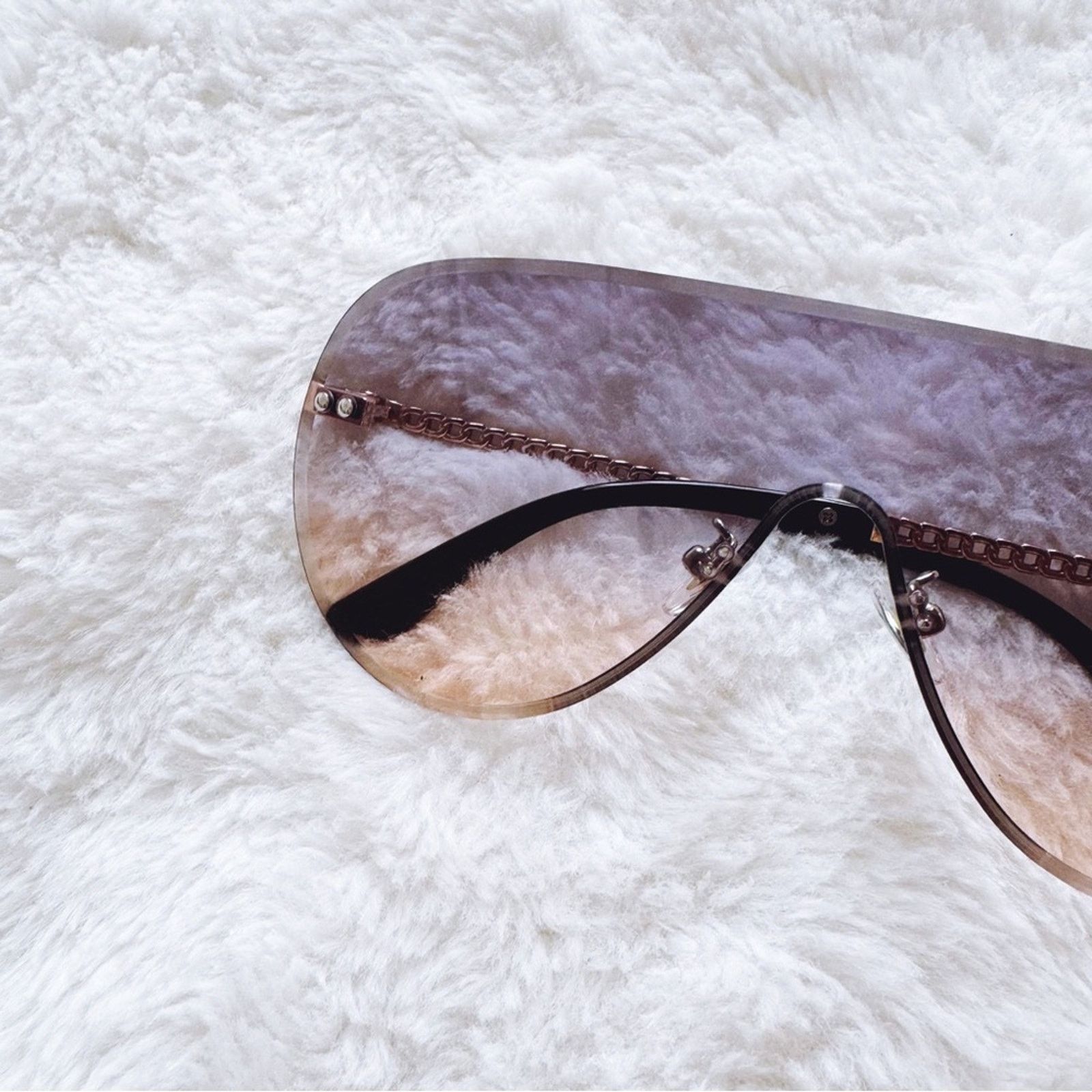 Other Jasmine Clear Purple Sleek Single-Lens Sunglasses Size ONE SIZE - 2 Thumbnail