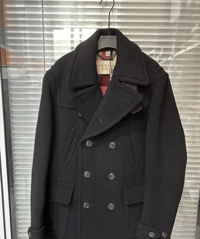 Burberry Burberry Black Wool Double Breasted Coat Size US L / EU 52-54 / 3 - 1 Thumbnail