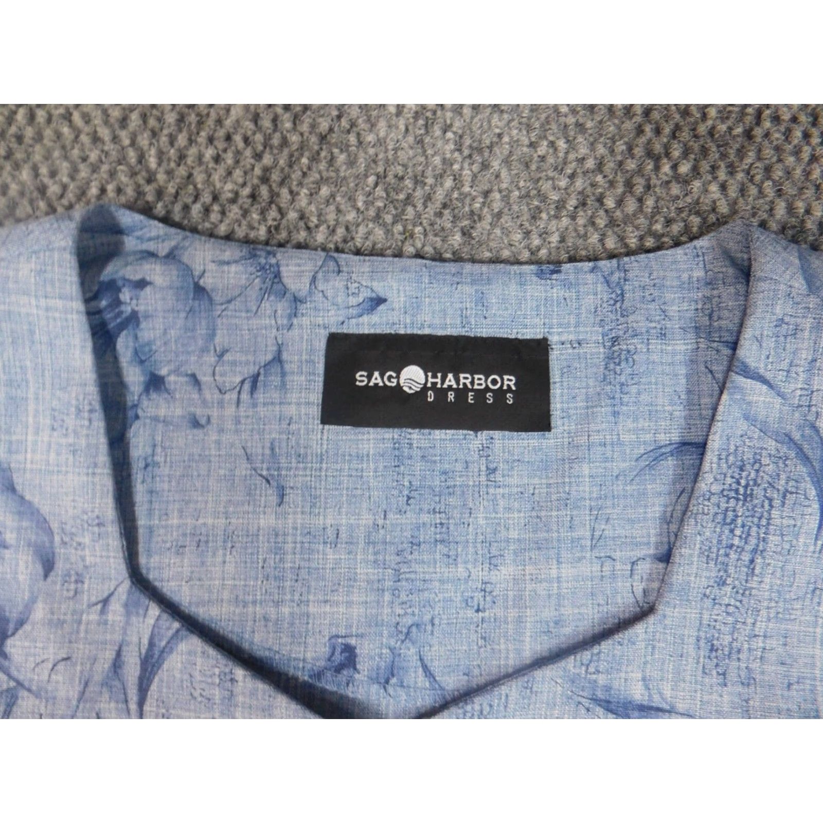 Vintage Sag harbor Womens Blazer Large Blue Floral four-button Size L / US 10 / IT 46 - 5 Thumbnail