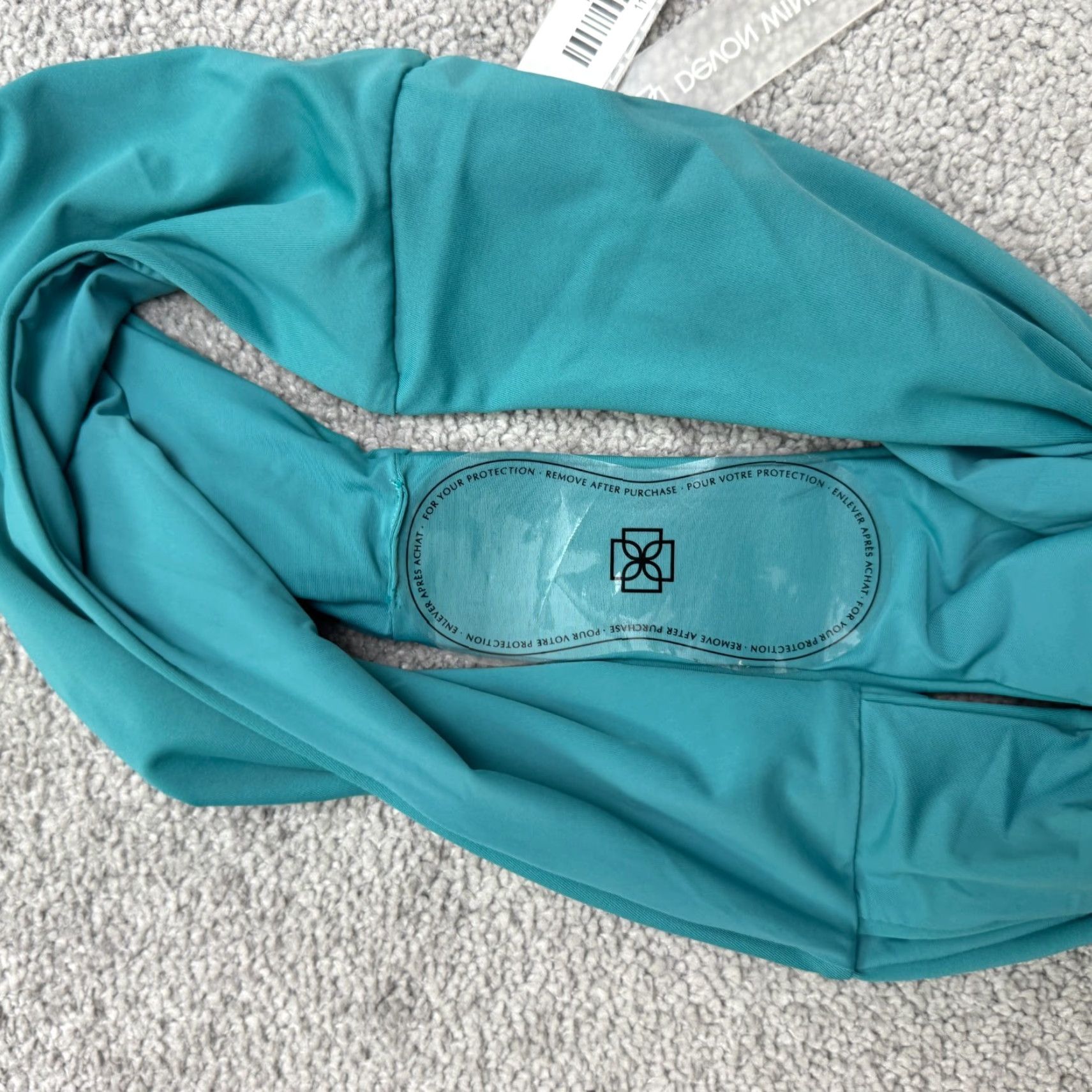 Vintage Windsor Bikini Bottom Women Medium Teal Blue Knotted Front NWT Swimwear Devon Windsor Amari Bottom M Womens Beach Classic Size 32" / US 10 / IT 46 - 5 Thumbnail