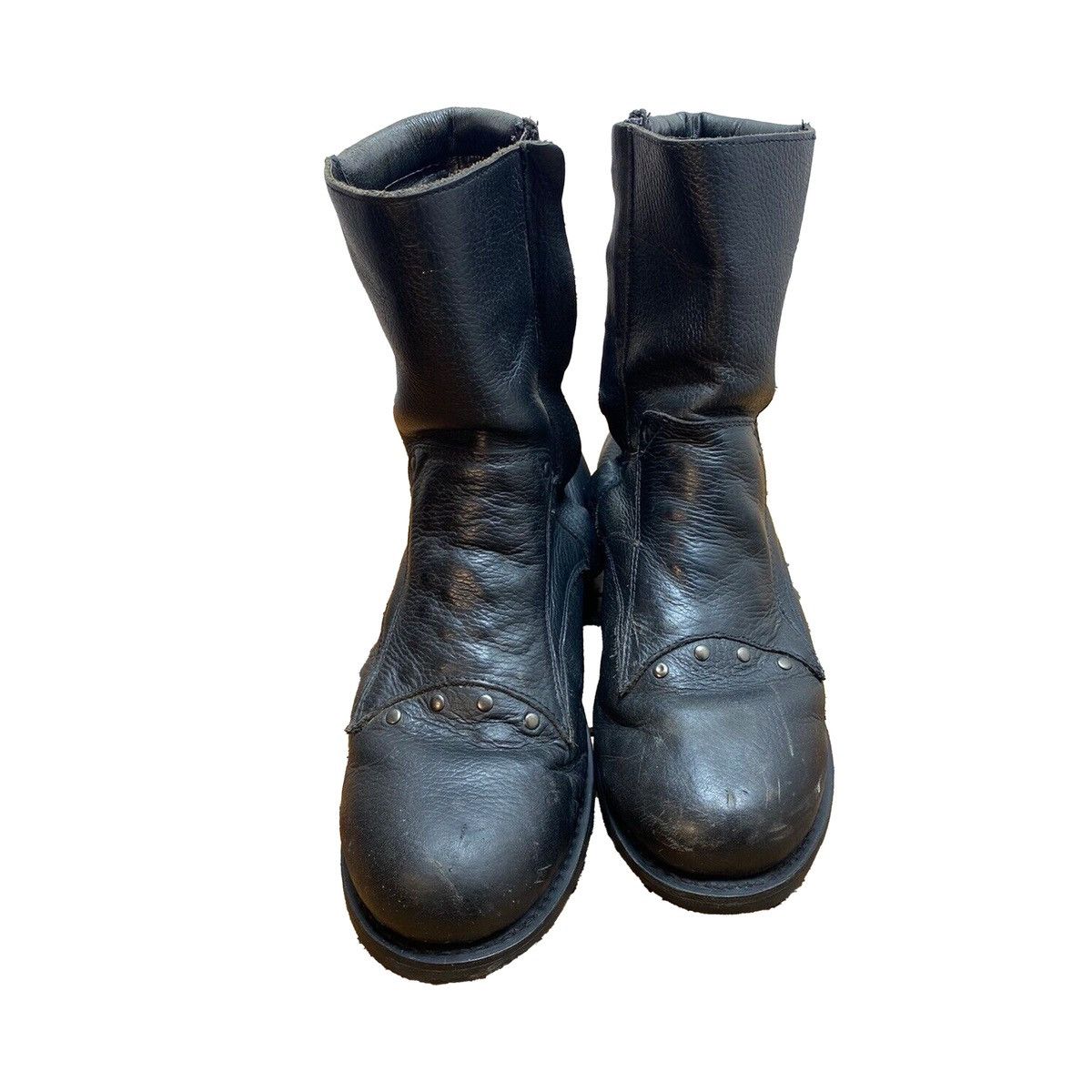 Vintage × Xelement ★ Xelement, Motorcycle Leather Dual Zipper Riding Boots Size US 12 / EU 45 - 3 Thumbnail
