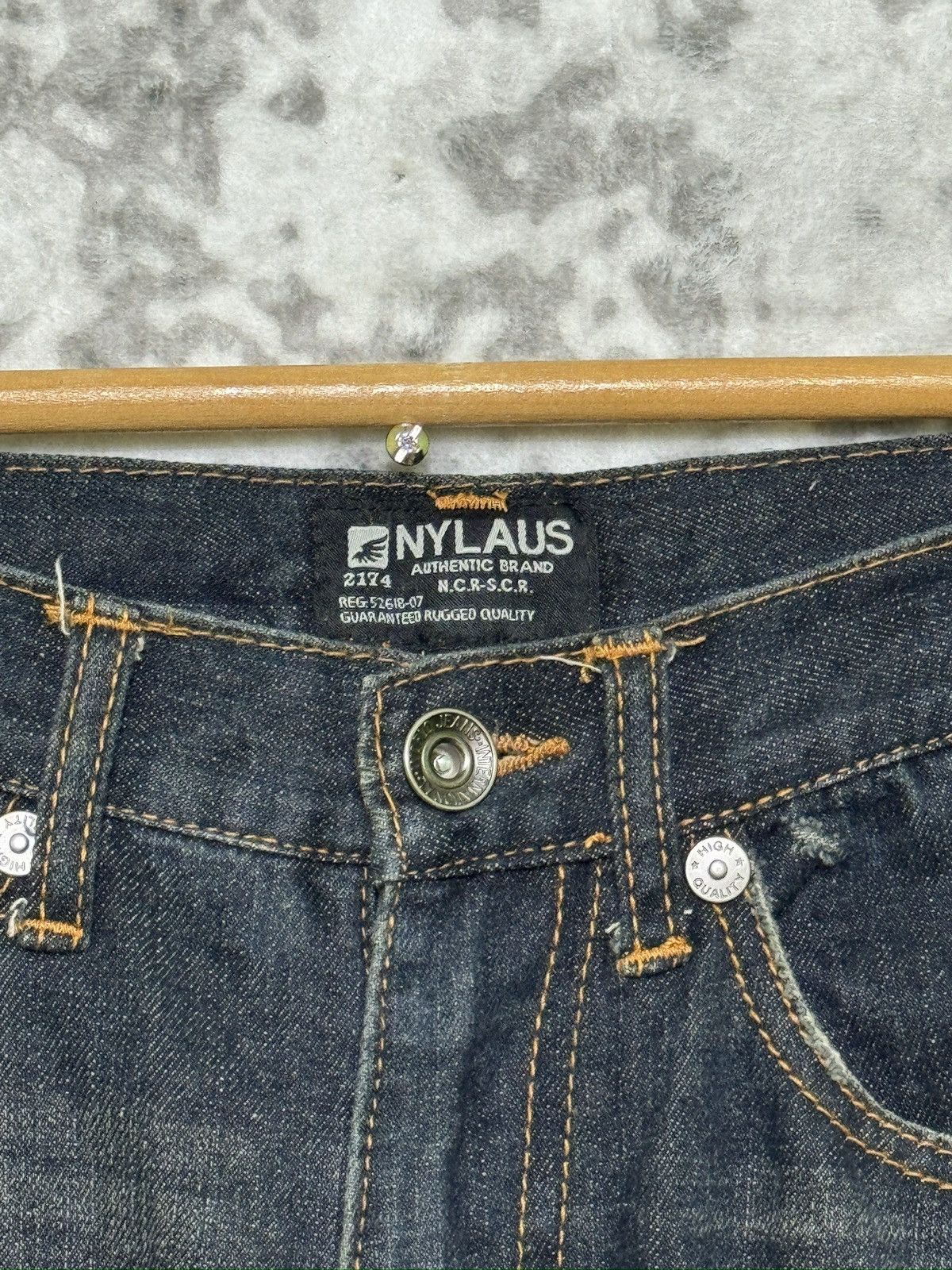 Hysteric Glamour Vintage Nylaus Printed Poem Acid Wash Denim Jeans Y2K Japan Size US 29 - 8 Thumbnail
