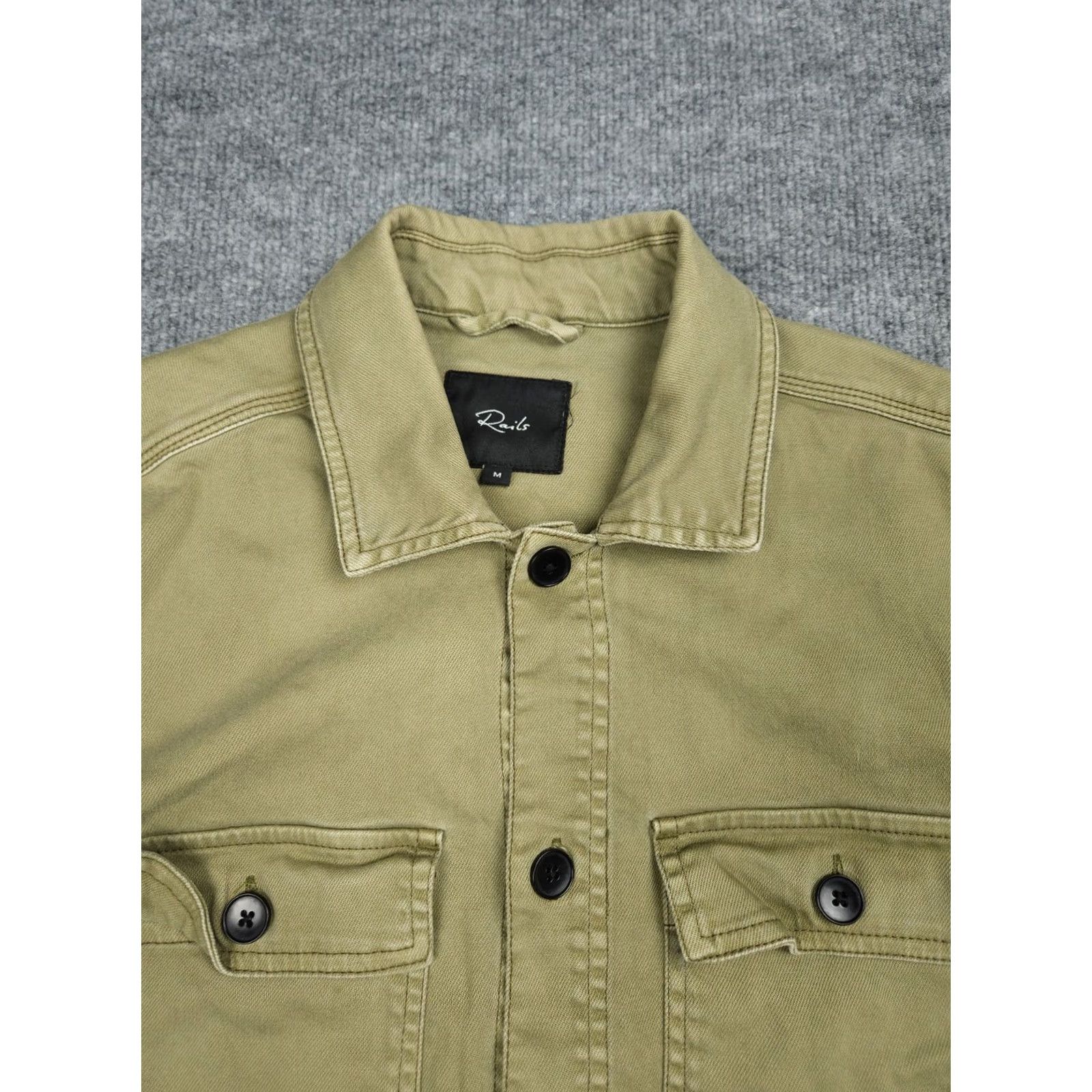 Rails Rails Franklin Jacket Men’s Medium Green Chore Pocket Button Up Cotton Stretch Jacket Size US M / EU 48-50 / 2 - 4 Thumbnail