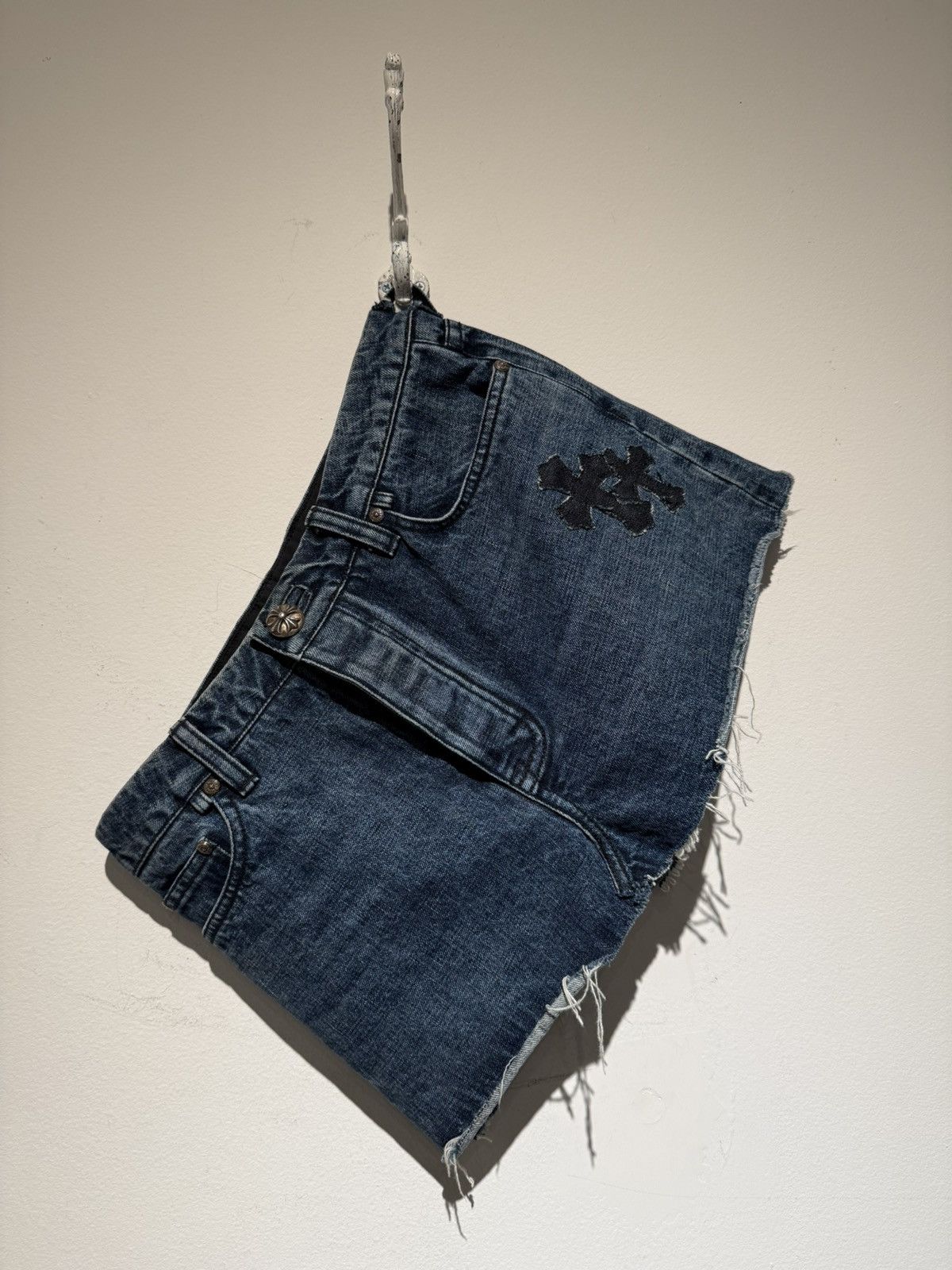 Chrome Hearts Chrome Hearts Cross Patch Jean Mini Skirt Size 28" / US 6 / IT 42 - 2 Thumbnail