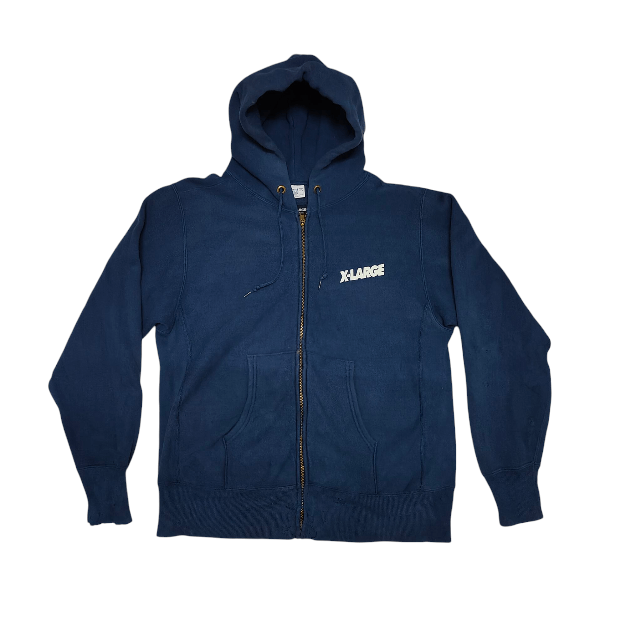 Champion × X-LARGE 90s X LARGE X CHAMPION Distressed Hoodie Size US L / EU 52-54 / 3 - 2 Thumbnail