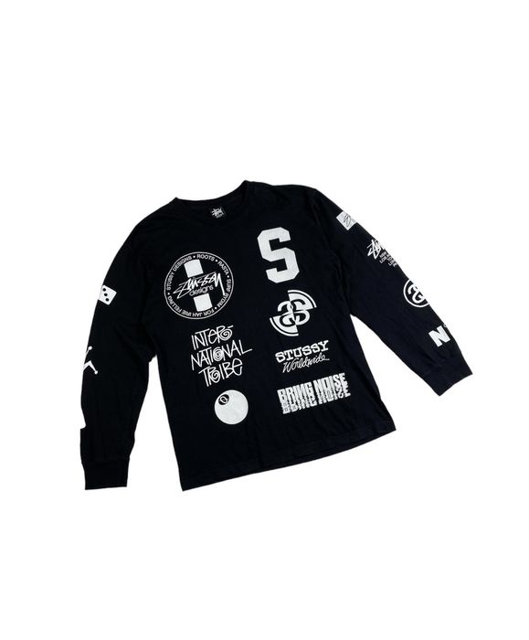 Vintage Stussy skull very rare 8ball vintage long sleeve© | Grailed