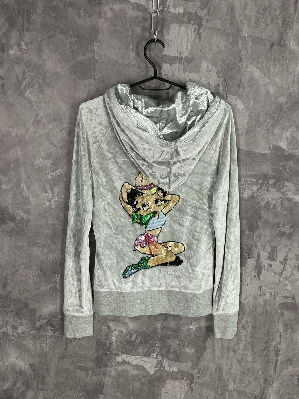 Hysteric Glamour Vintage Y2K Velour Glam Betty Boop Zip Hoodie Size M / US 6-8 / IT 42-44 - 1 Thumbnail