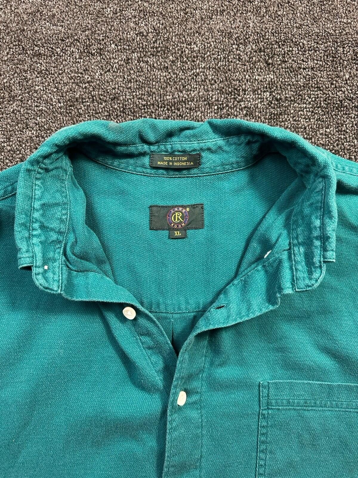 Club Room VTG RARE Club Room Men's XL Teal Button-Down Heavy Cotton Size US XL / EU 56 / 4 - 2 Thumbnail