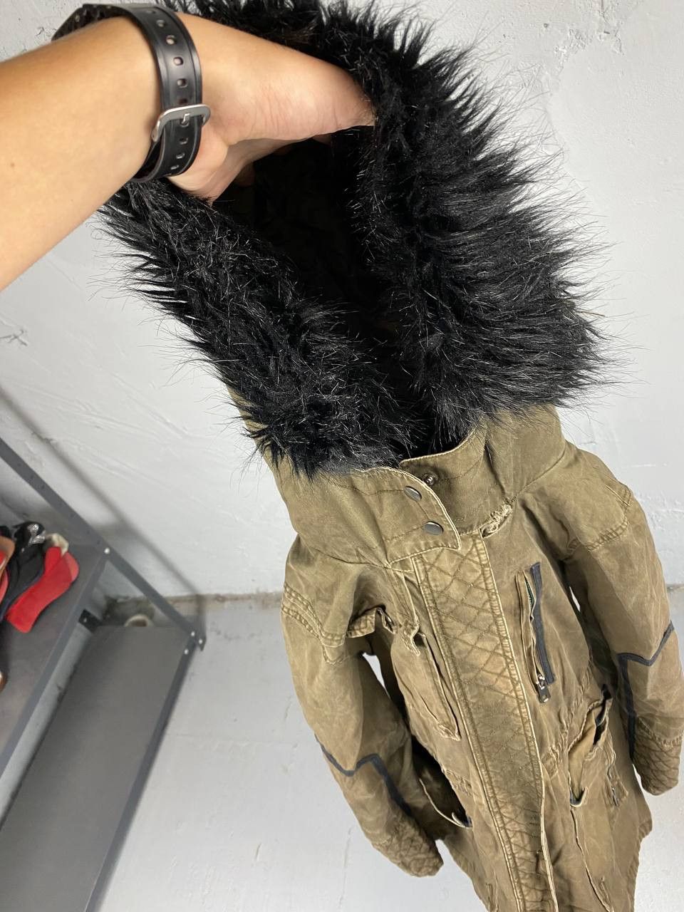 If Six Was Nine × Japanese Brand Y2K Vintage Black Fur Hood Opium Jacket Grunge Size US M / EU 48-50 / 2 - 5 Thumbnail