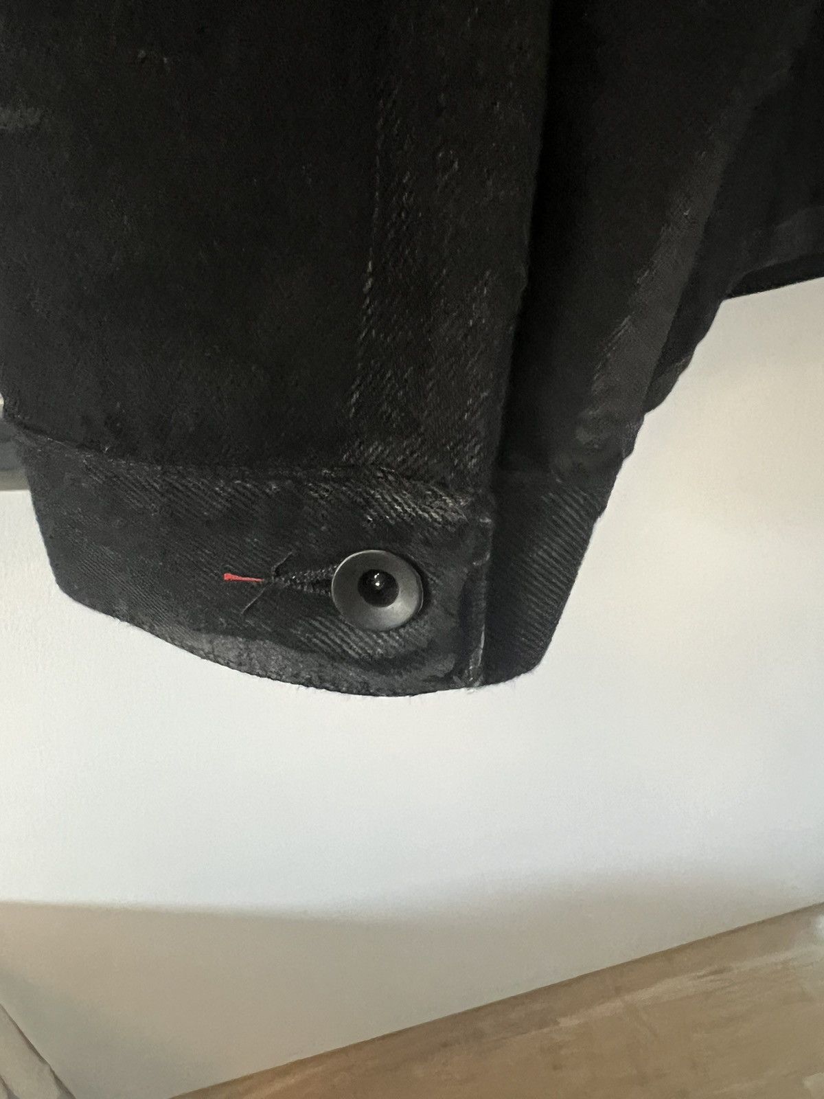 Raleigh Denim Raleigh Denim Black Vidalia Hand Painted Chore Coat - Large Size US L / EU 52-54 / 3 - 12 Thumbnail