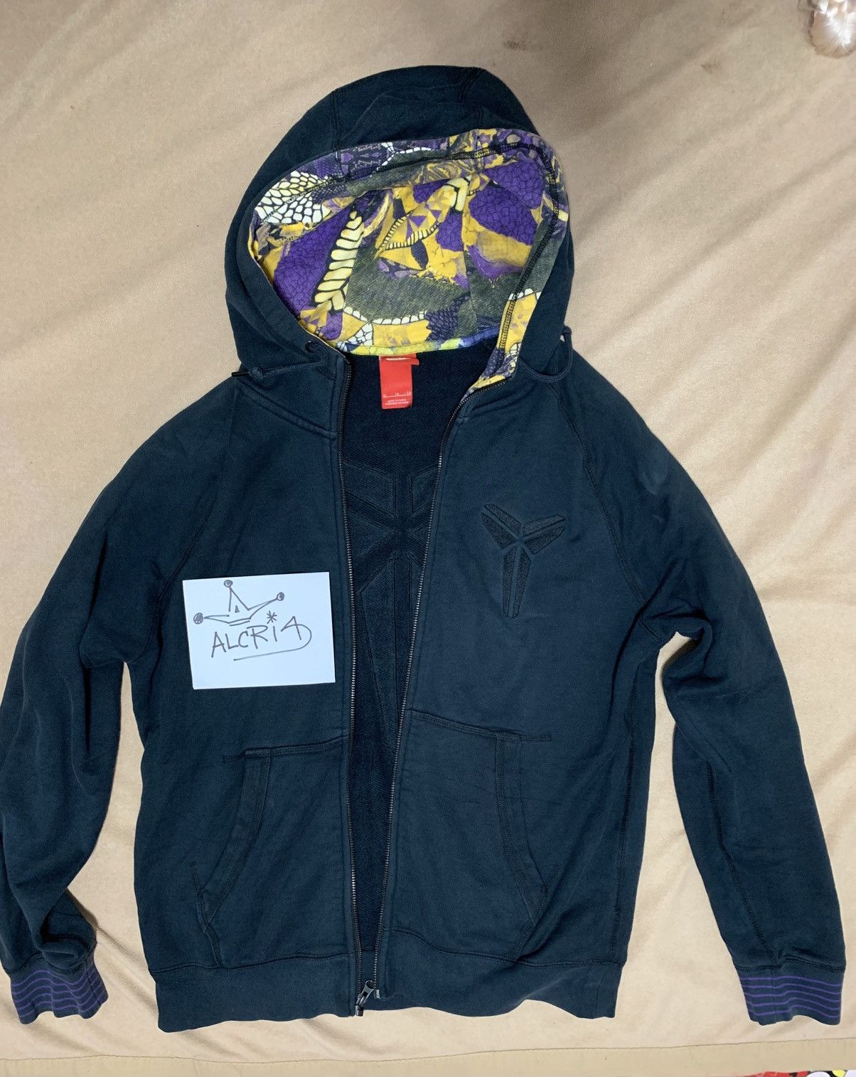 Kobe Bryant Black Mamba Nike Snake skin pattern logo hoodie