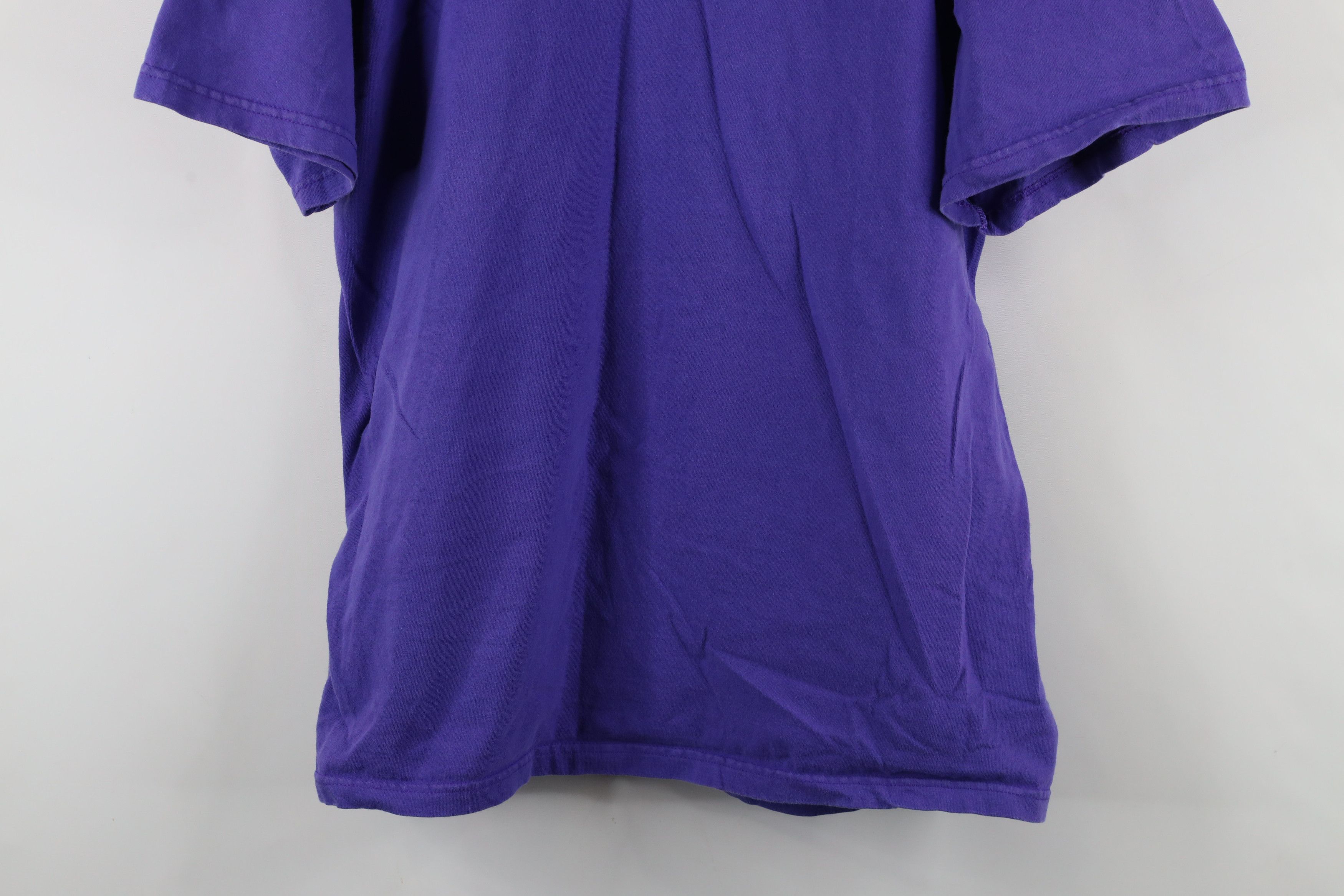 Vintage Vintage 90s Streetwear Heavyweight Cotton T-Shirt Purple Size US L / EU 52-54 / 3 - 3 Thumbnail