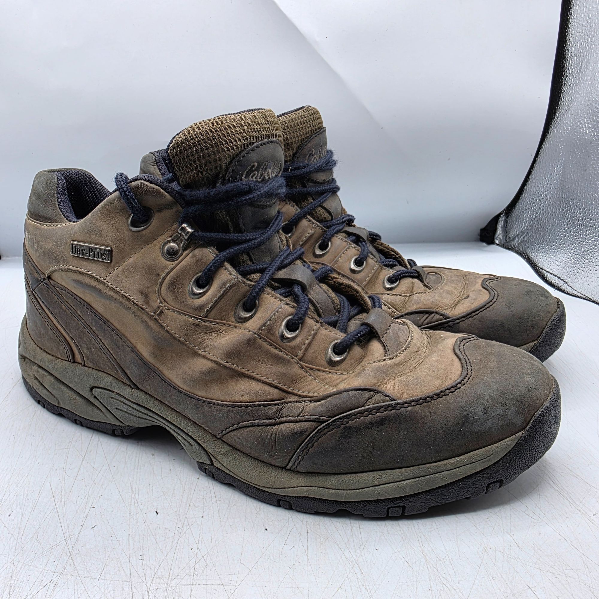 Cabelas Cabelas Mens Size 10 B Brown Waterproof Leather Hiking Boots Size US 10 / EU 43 - 1 Thumbnail