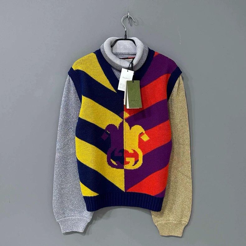 Gucci Gucci Striped jacquad wool knitted sweater Size US M / EU 48-50 / 2 - 1 Thumbnail
