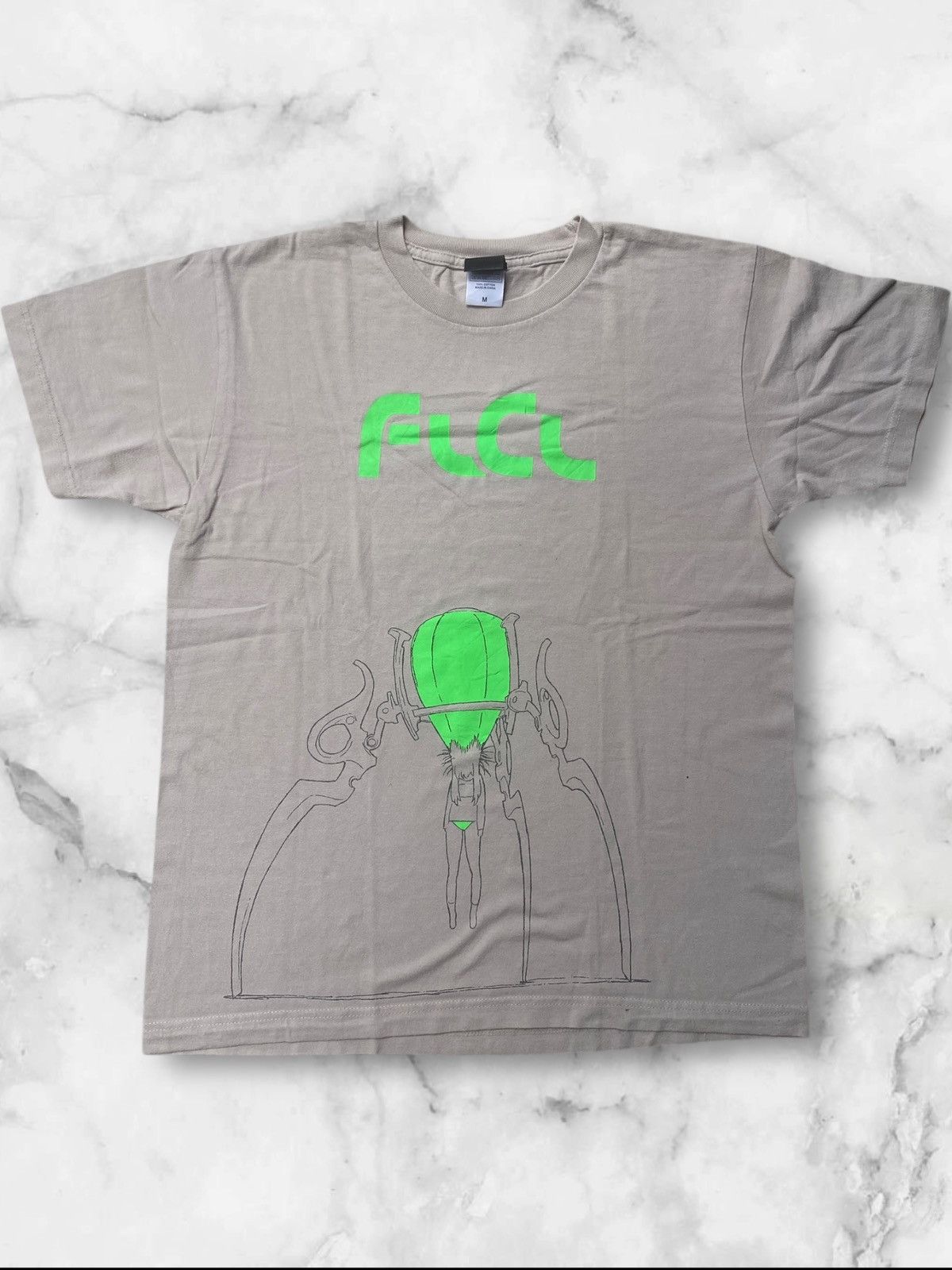 Anime Rare FLCL Anime Tee Vintage Style Neon Print Shirt Size US M / EU 48-50 / 2 - 1 Thumbnail