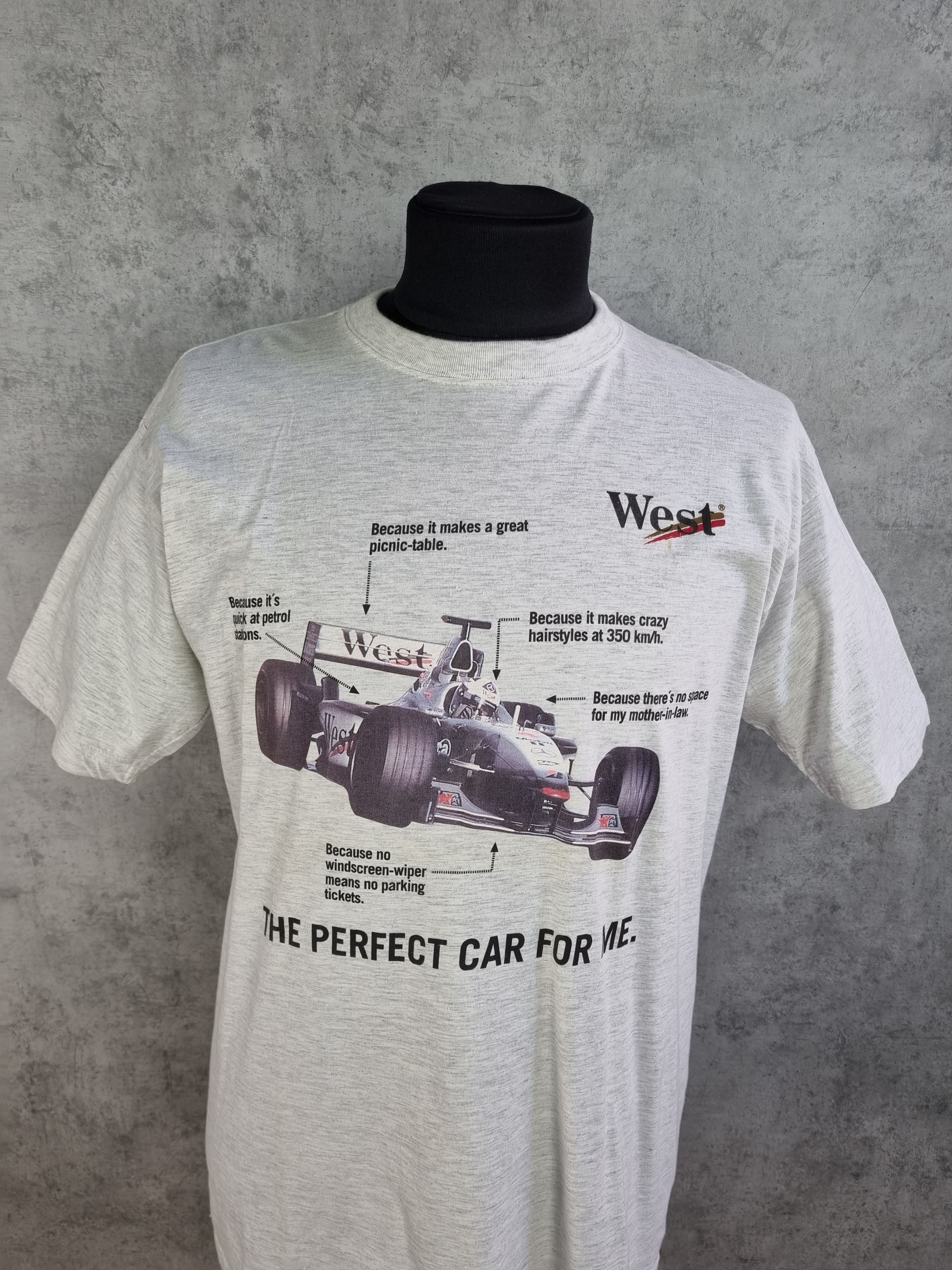 Mercedes-Benz × Vintage Single Stitch"The Perfect Car for Me" Big Logo Moto Tee Size US XL / EU 56 / 4 - 11 Thumbnail