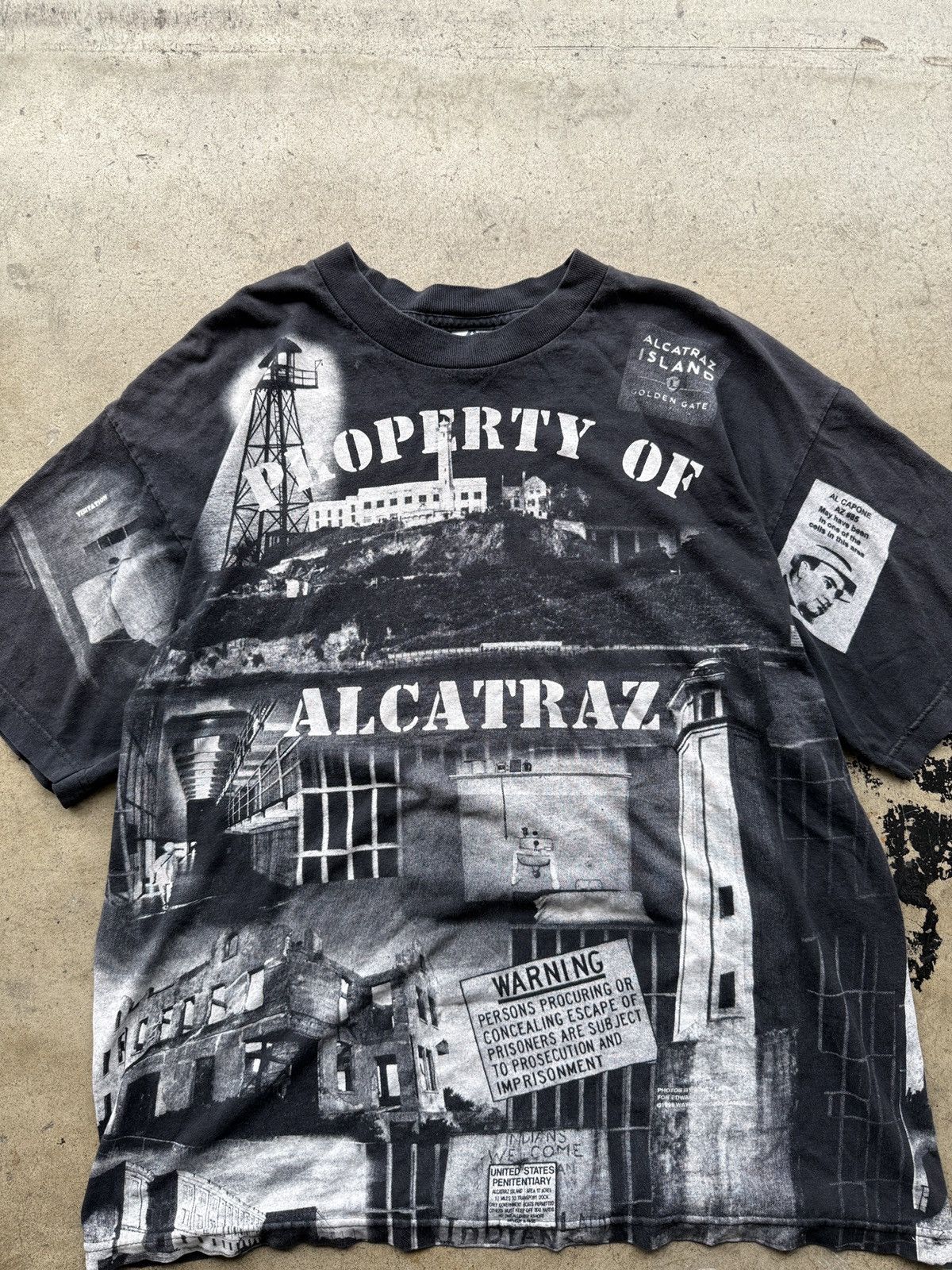 Japanese Brand × Vintage INSANE ALCATRAZ AOP Size US XL / EU 56 / 4 - 2 Thumbnail