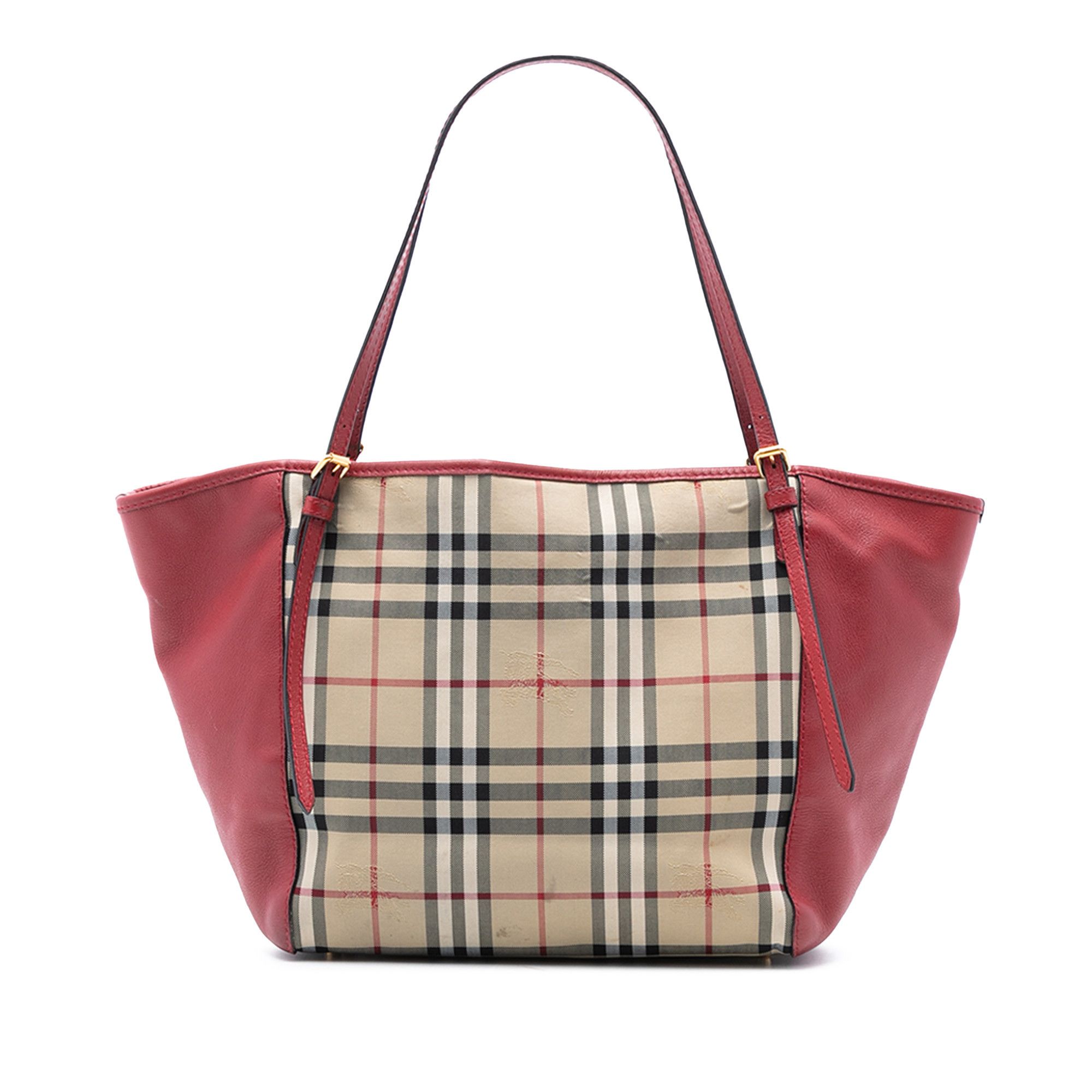 Burberry Burberry Small Haymarket Check Canvas and Leather Canterbury Tote Size ONE SIZE - 1 Thumbnail