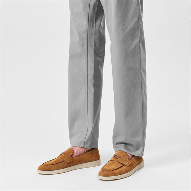 Prada Suede Loafers Size US 11 / EU 44 - 2 Thumbnail
