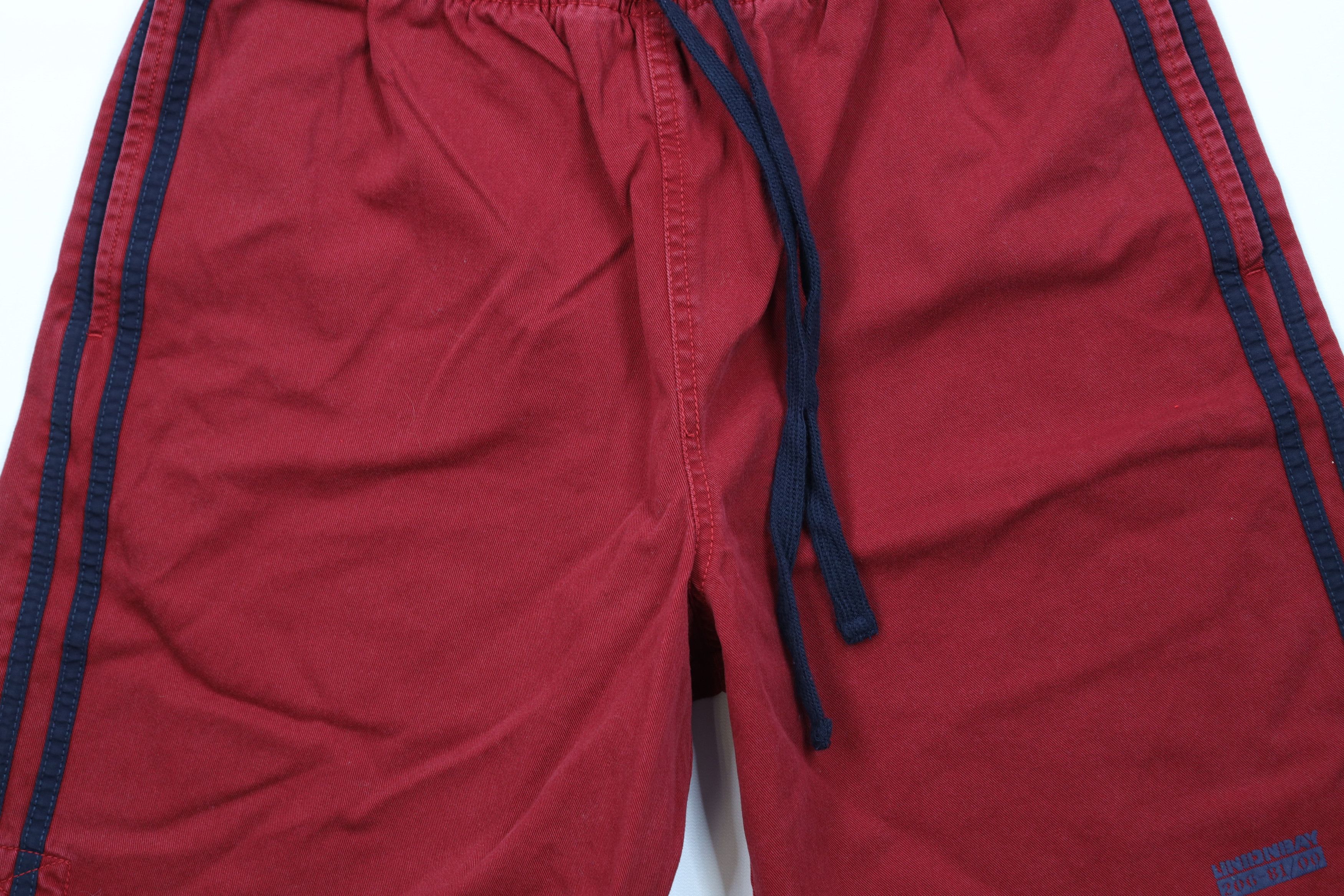Vintage Vintage 90s Streetwear Striped Above Knee Shorts Cotton Red Size US 32 / EU 48 - 3 Thumbnail