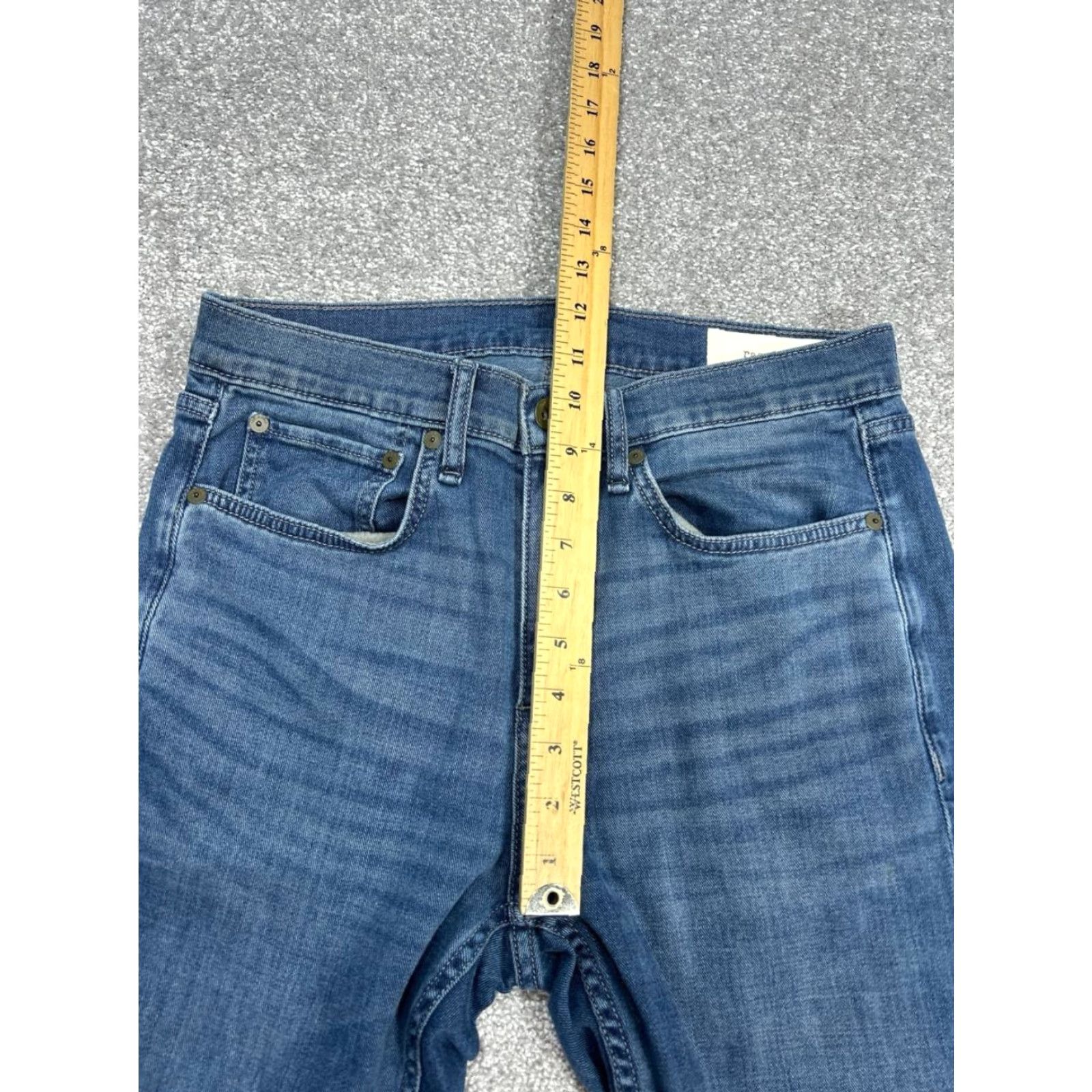 Rag & Bone rag & bone Standard Fit 1 Skinny Jeans Men 30 Blue Cotton Mid Rise Tapered 30x31 Denim Jeans Skinny Mens Blue 90s City Preppy Size US 30 / EU 46 - 3 Thumbnail