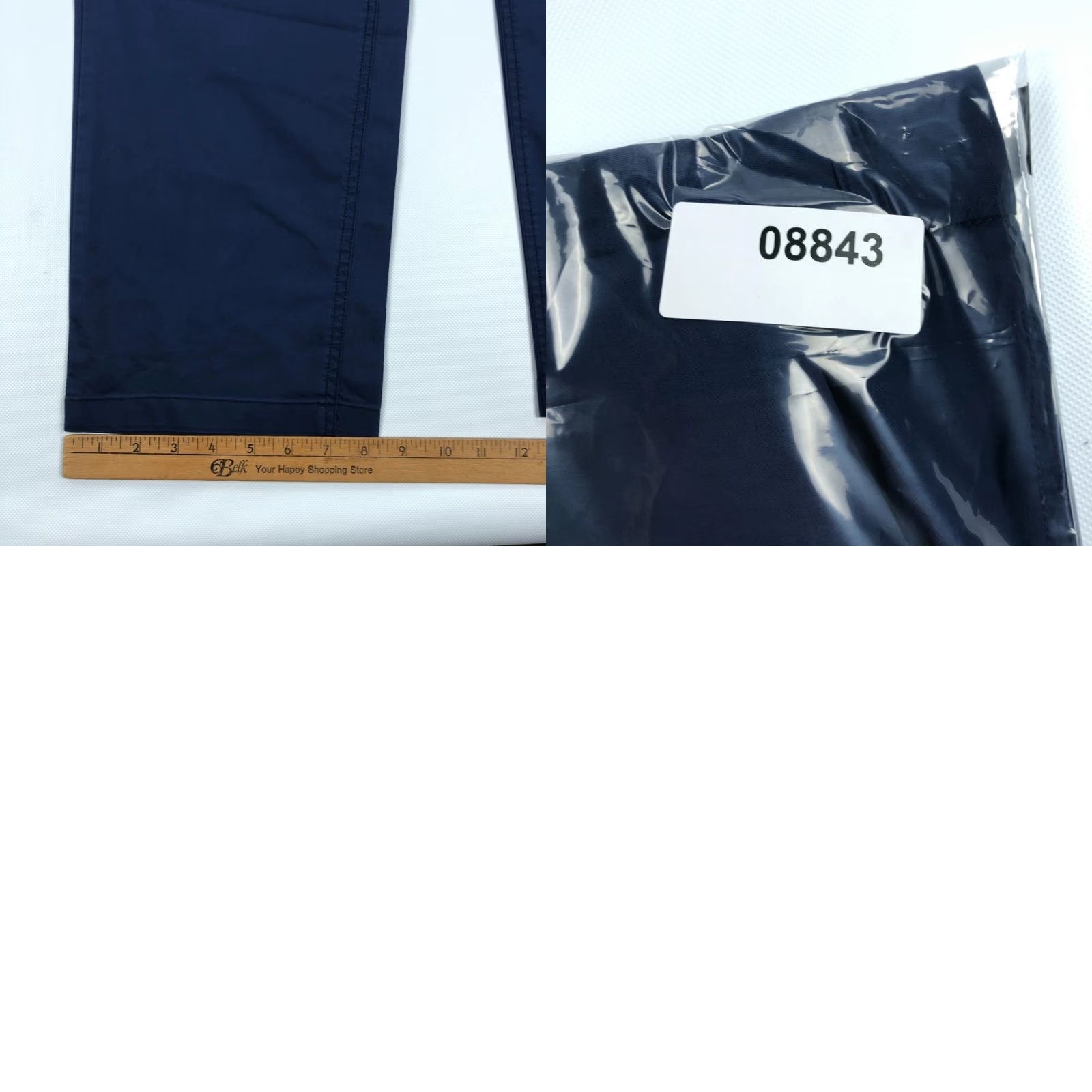 Vintage Holderness & Bourne The Warner Pants Men 38x32 Navy Tailored Stretch Chino Flat Front Belt Loops Pockets Size US 38 / EU 54 - 9 Thumbnail