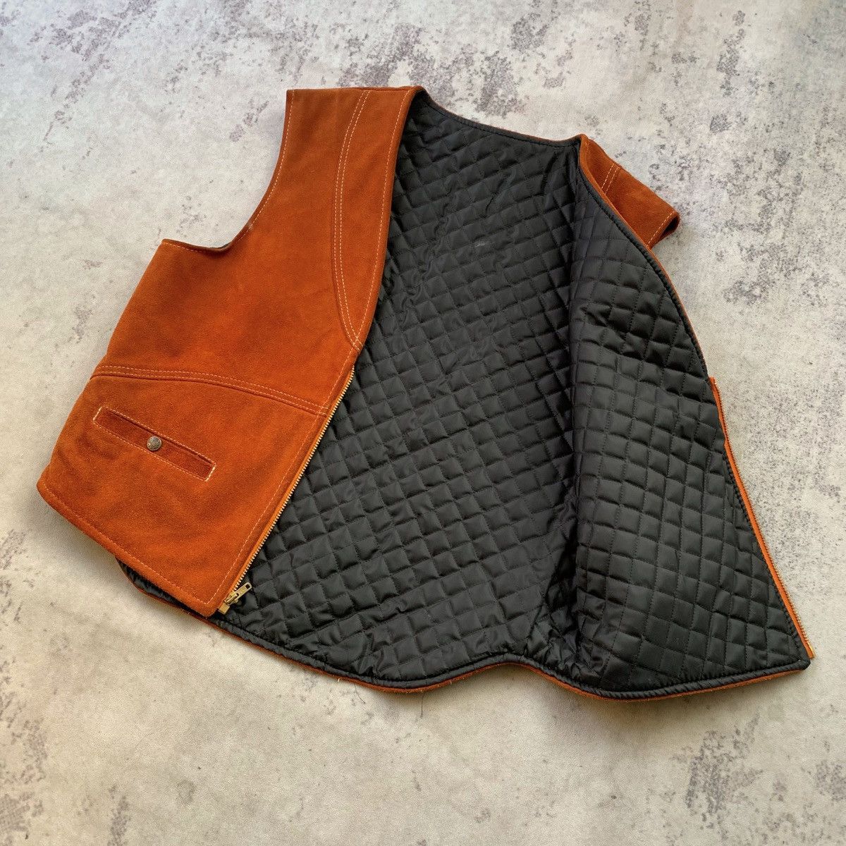 Vintage 60s True Vintage Kawasaki Leather Zip Up Riding Vest WCC VTG Size US M / EU 48-50 / 2 - 6 Thumbnail