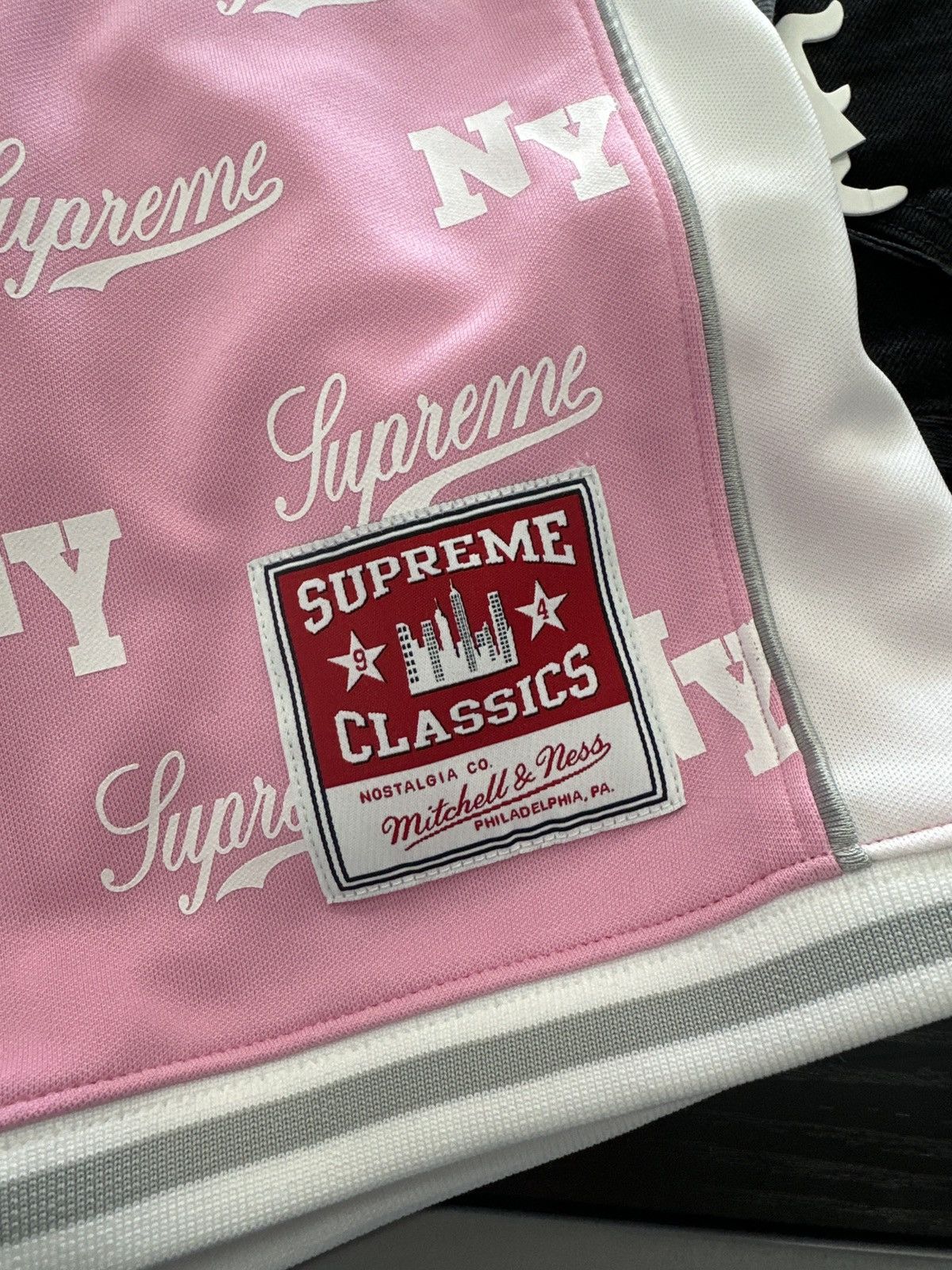 Supreme Supreme Mitchell & Ness Monogram Basketball Short Pink Size US 32 / EU 48 - 2 Thumbnail