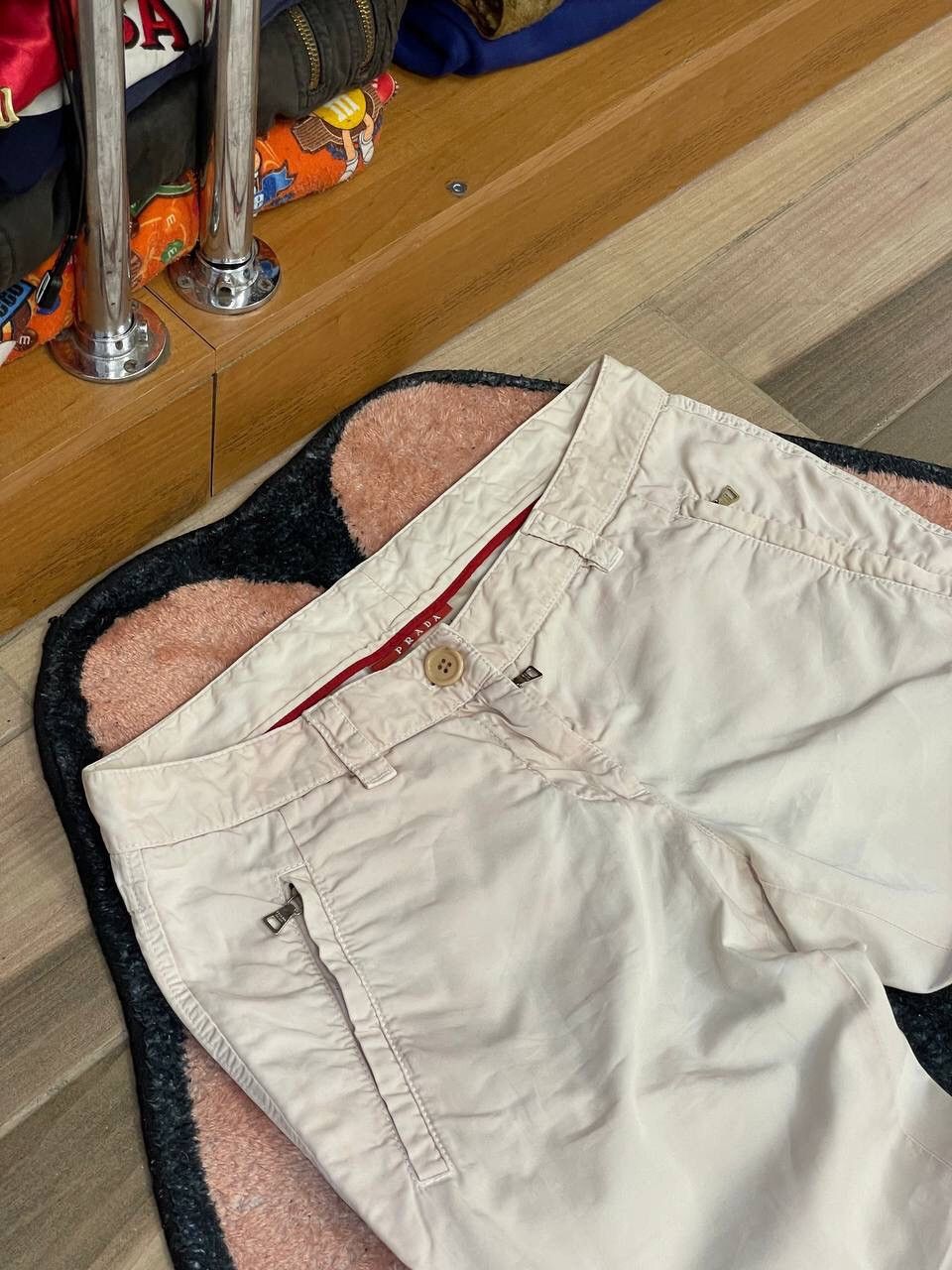 Prada Prada Vintage Womens Red Tab Cargo Pants Size 27" / US 4 / IT 40 - 3 Thumbnail