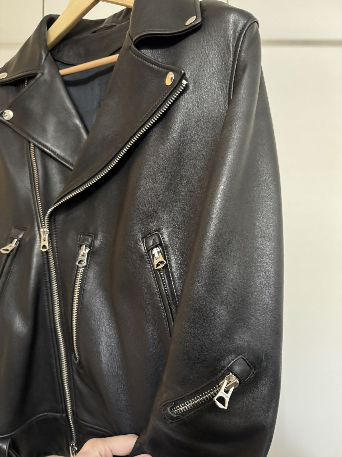 Acne Studios Nate clean oversized leather jacket Size US S / EU 44-46 / 1 - 6 Thumbnail