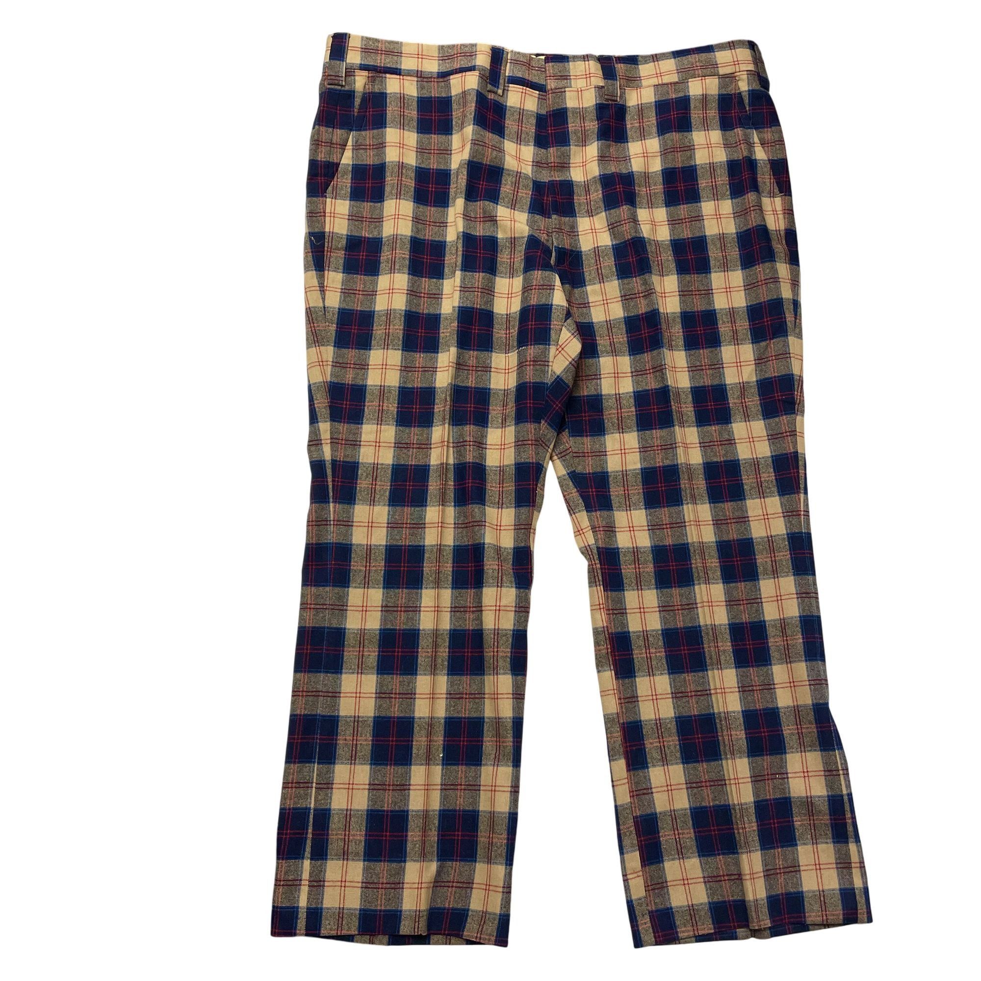 Other 70's PLAID Golf Pants TARTAN Slacks Wool BELL BOTTOMS 44 Size US 44 / EU 60 - 2 Thumbnail