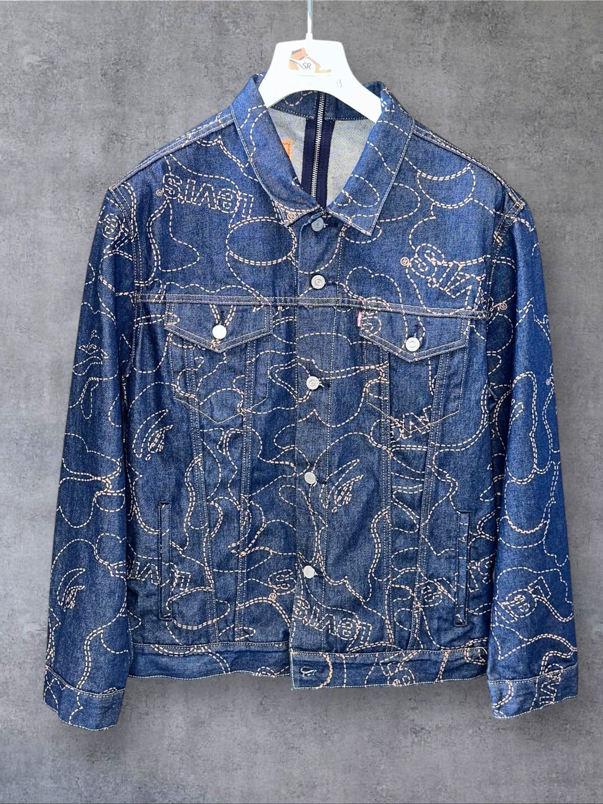 Bape × Levi's BAPE X LEVI’S SPLIT TRUCKER JACKET SIZE XL Size US XL / EU 56 / 4 - 1 Thumbnail