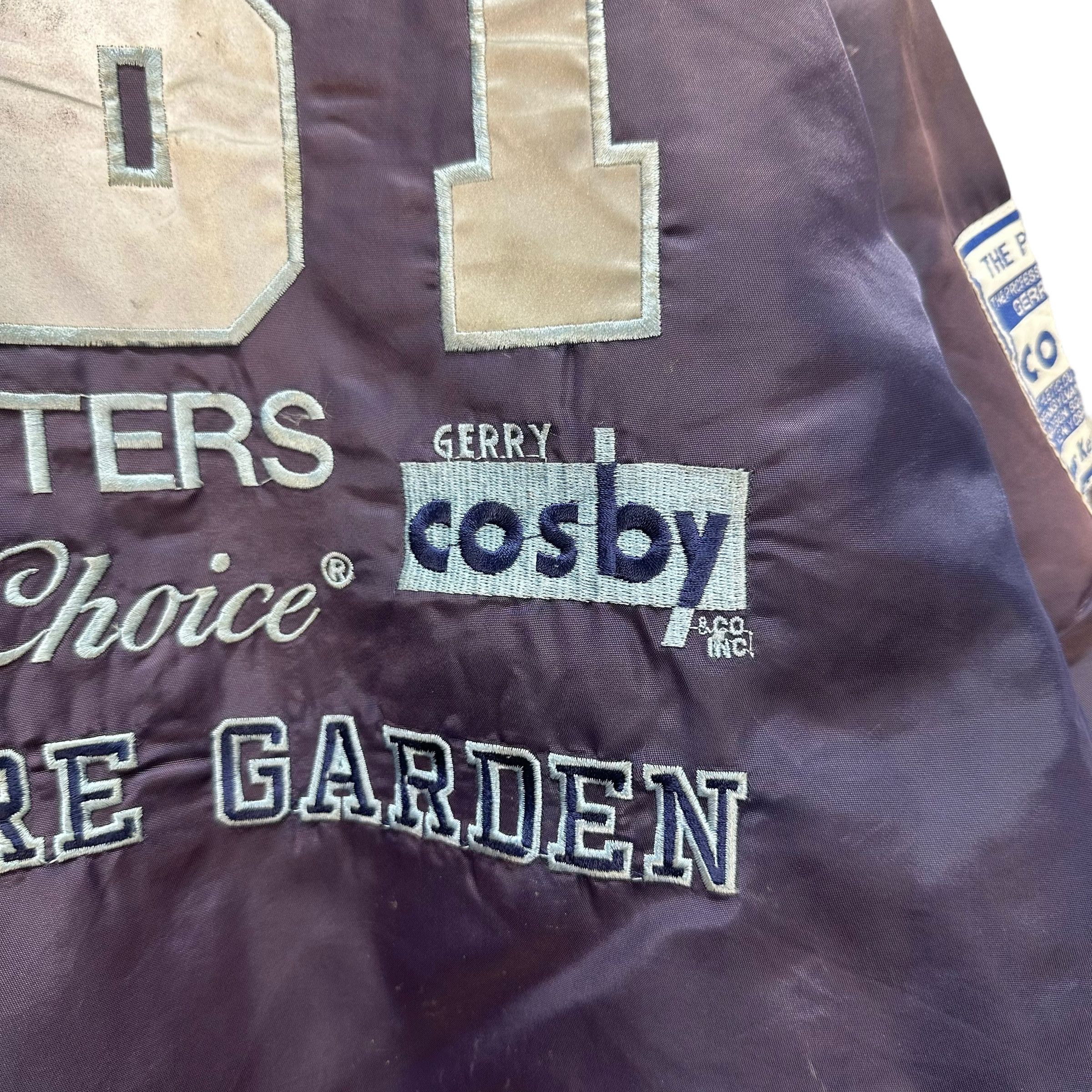 Vintage 80's COSBY MSG BIG LOGO SUN FADED BOMBER JACKET #8745-024 Size US L / EU 52-54 / 3 - 3 Thumbnail