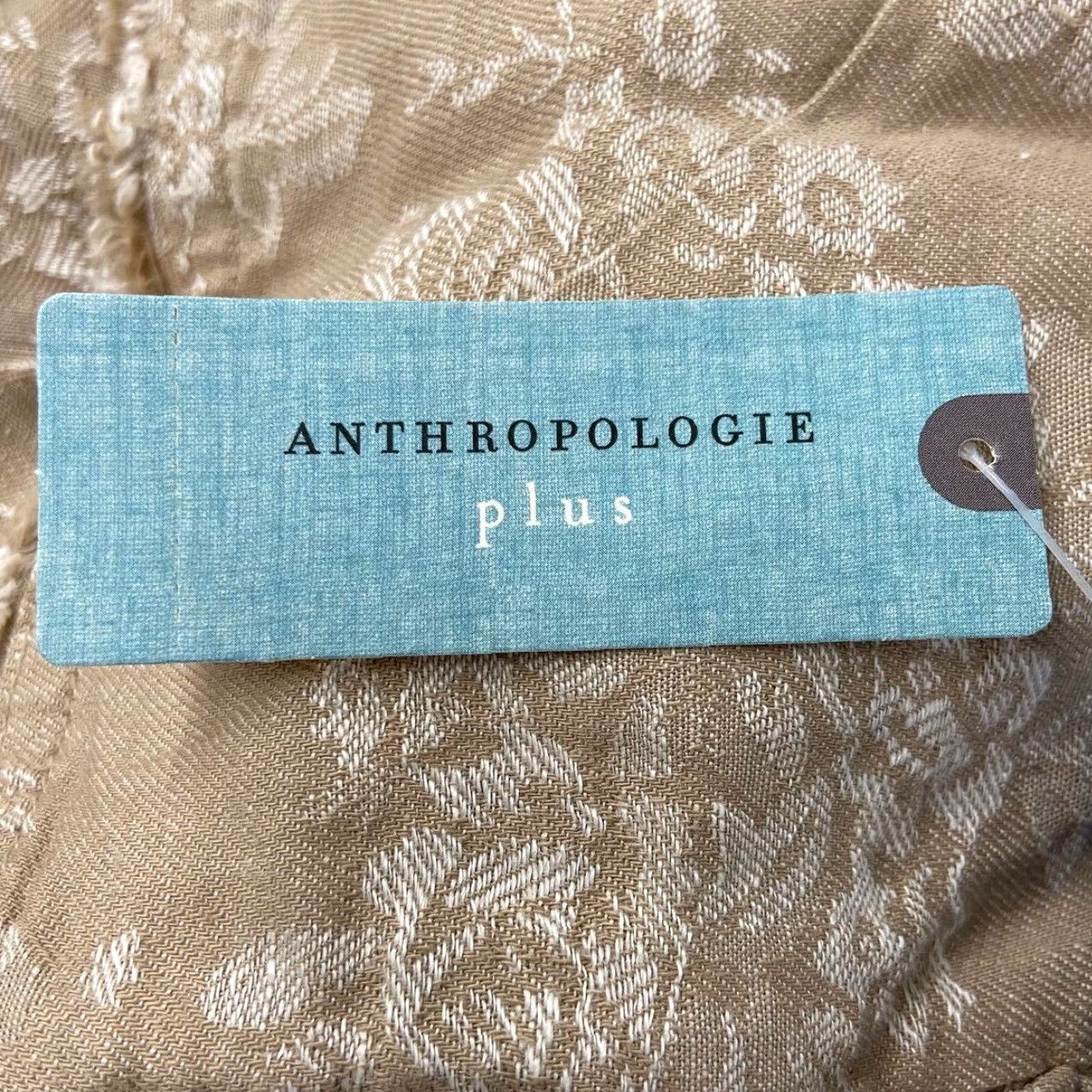 BY ANTHROPOLOGIE Corset Seamed Mini Dress Women 2X Beige Plus Linen Short Dress NPS vs-149151 Behav?