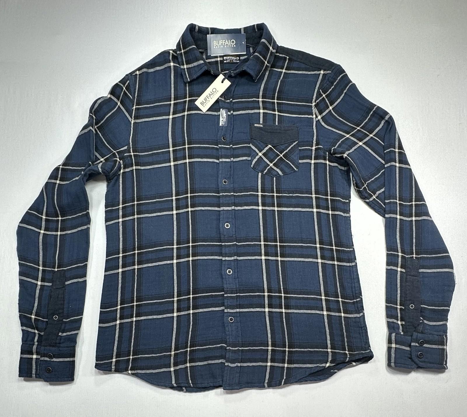Other David Bitton Buffalo Regular Fit Flannel Button Down Blue S Size US S / EU 44-46 / 1 - 1 Thumbnail