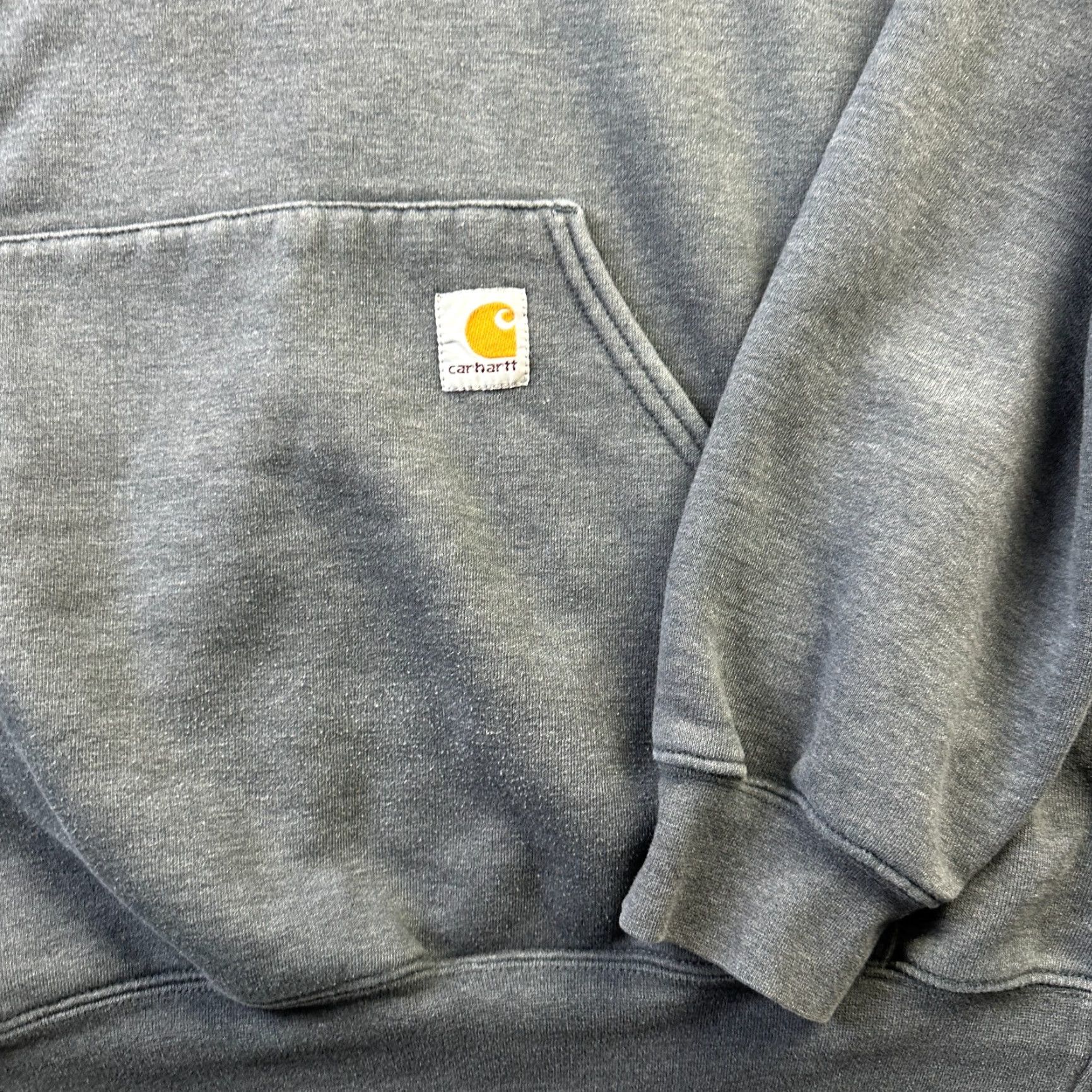 Carhartt Carhartt Hoodie Mens XL Gray Fleece Sweatshirt Pullover Work Wear Crew Neck Hooded Embroidered Logo Pockets All Seasons Regular Size US XL / EU 56 / 4 - 5 Thumbnail