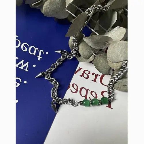 VIBE Punk Rivet Necklace, Spike Necklace, Mens Necklace Size ONE SIZE - 5 Thumbnail