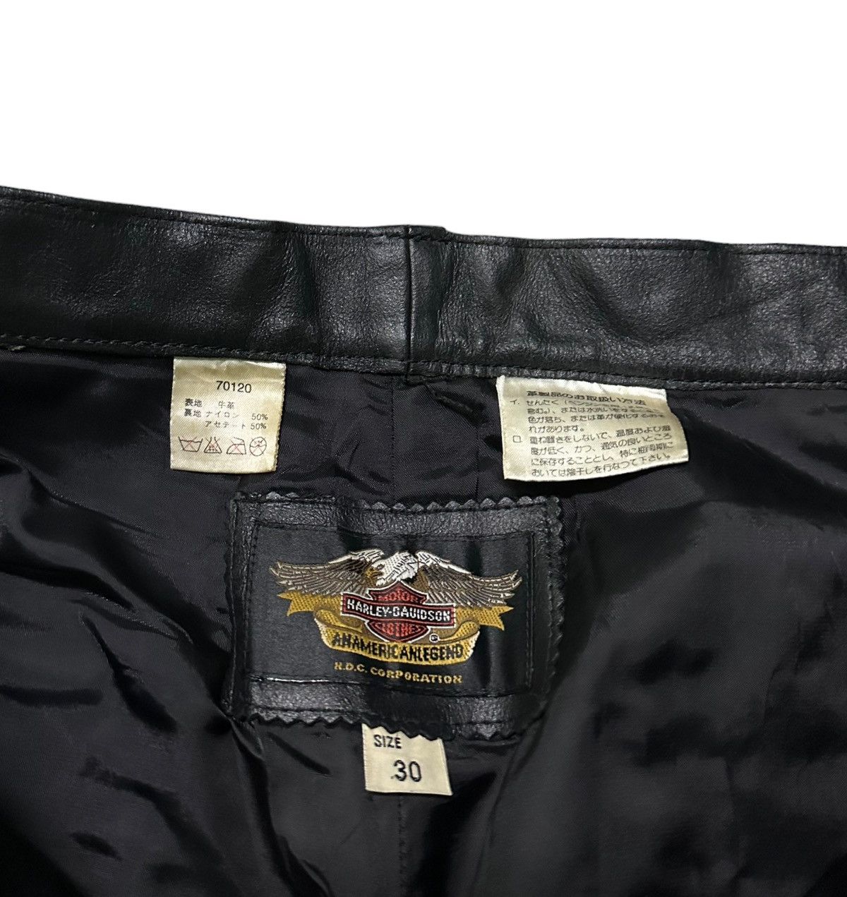 Leather Harley davidson leather pants Size US 30 / EU 46 - 4 Thumbnail