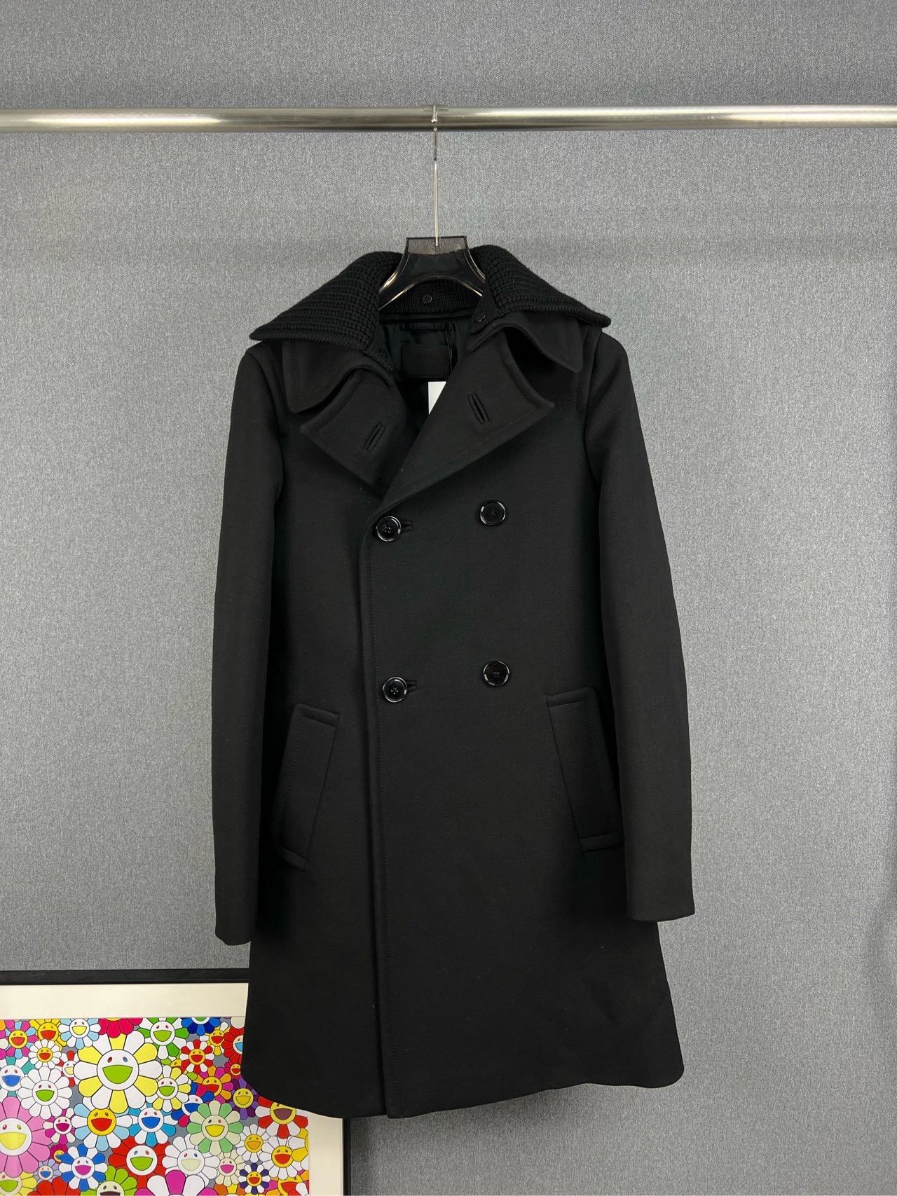 Prada PRADA Runway Double-Collar Wool Coat Size US S / EU 44-46 / 1 - 1 Thumbnail