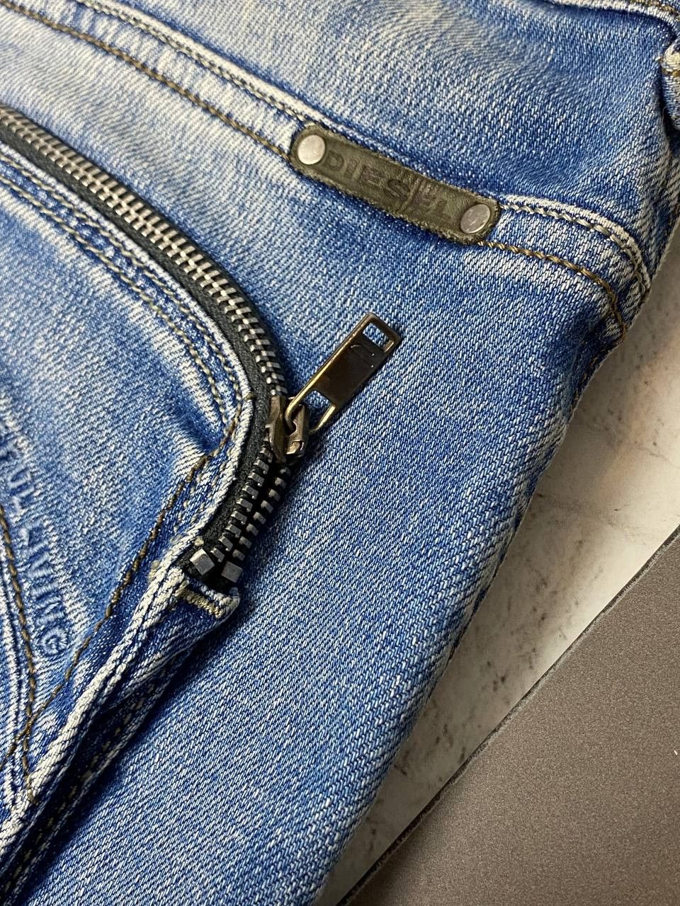 Diesel Diesel Poiak Jeans Mens Acid Washed Tapered Zipper Pockets Size US 34 / EU 50 - 17 Thumbnail