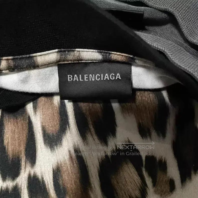Balenciaga Balenciaga Leopard Print Patchwork Short Sleeve Size US XL / EU 56 / 4 - 3 Thumbnail