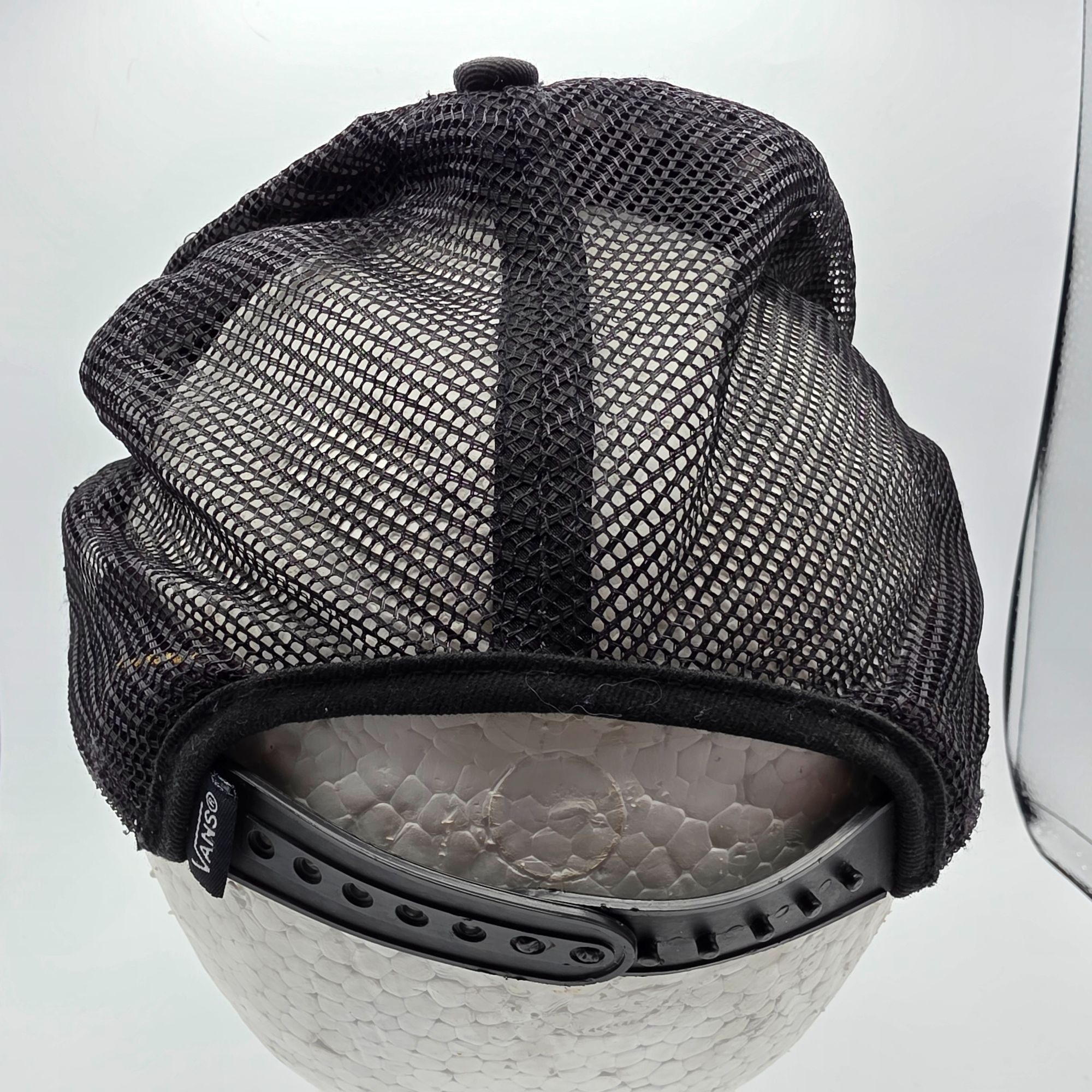 Vans Vans Gray Black Trucker Snapback Logo Hat Mesh Back Casual O Size ONE SIZE - 3 Thumbnail