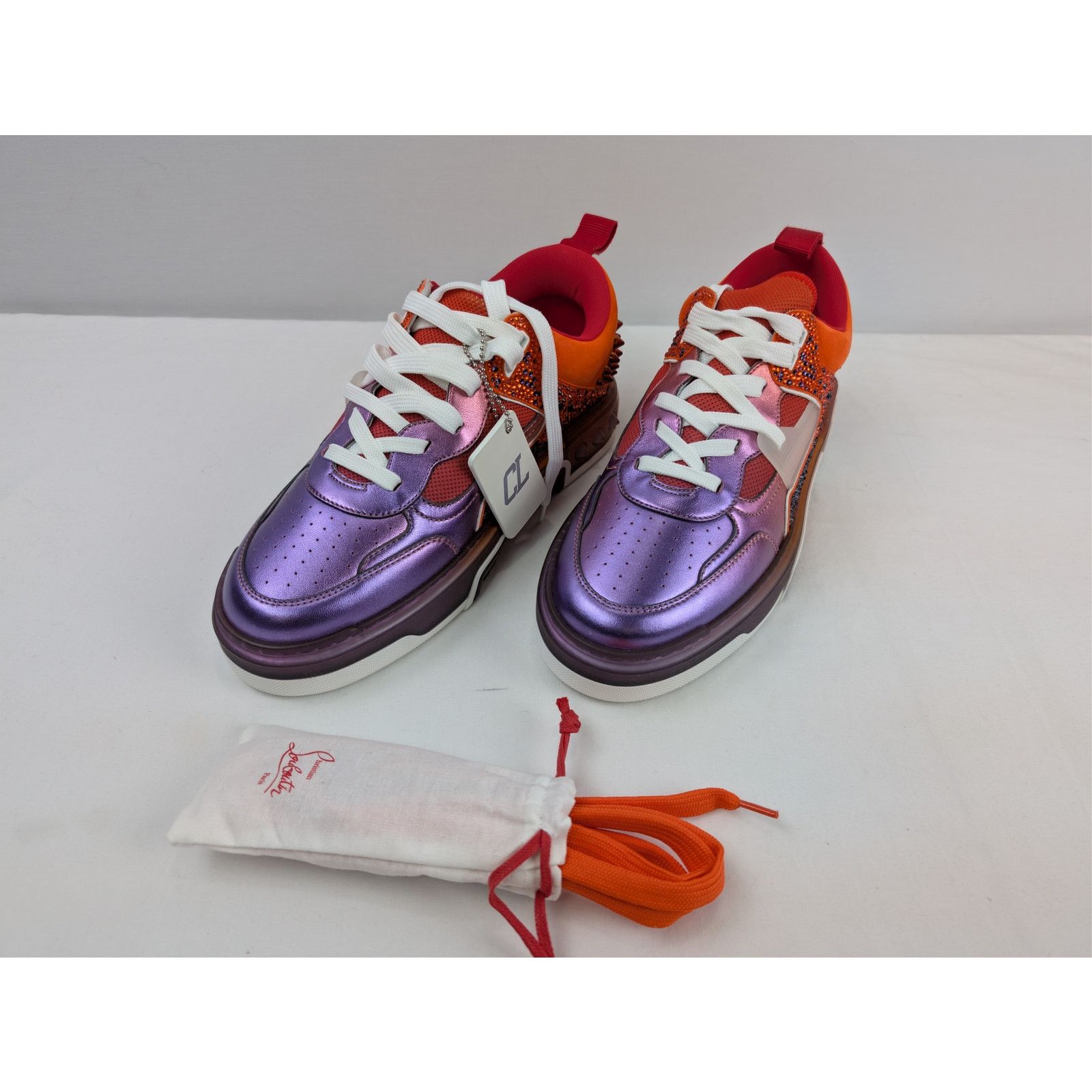 Christian Louboutin o1rshd1 Astroloubi Strass SB Flat Shoe Sneakers Multicolor Size US 9 / EU 42 - 9 Thumbnail