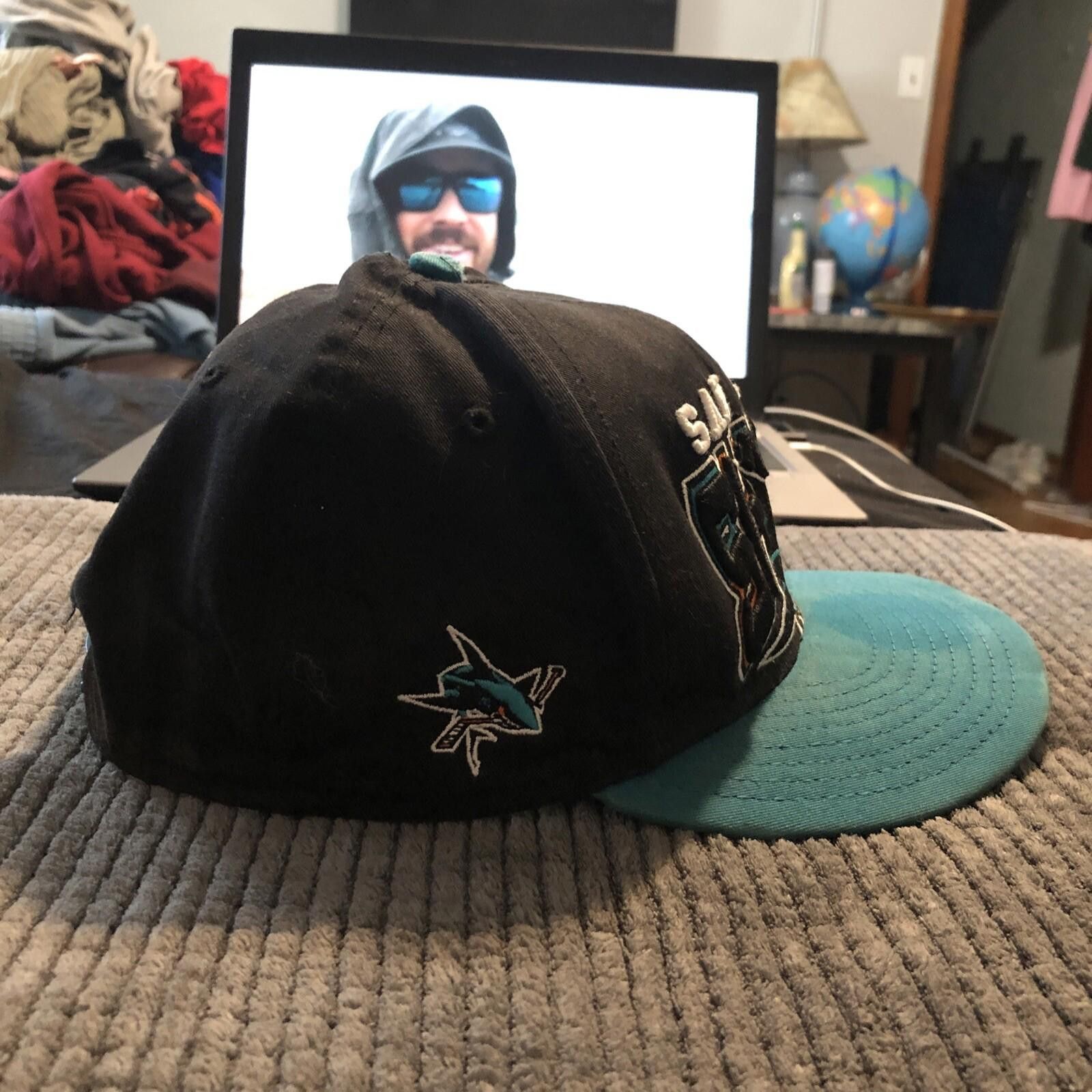 New Era New Era NHL San Jose Sharks Hockey Hat Teal & Black Cap Size ONE SIZE - 5 Thumbnail