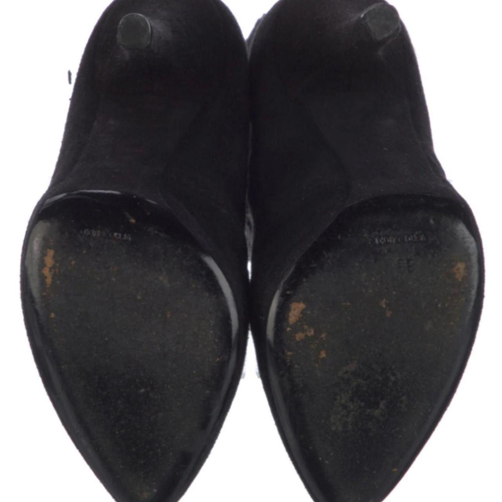 Dolce & Gabbana Dolce & Gabbana Vintage Black Suede & Lace Boots, Size 5 Size US 5 / IT 35 - 5 Thumbnail